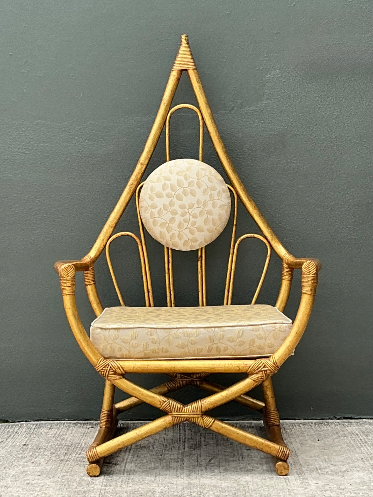 Vintage Loop Rattan Chair After Henry Olko - Top view