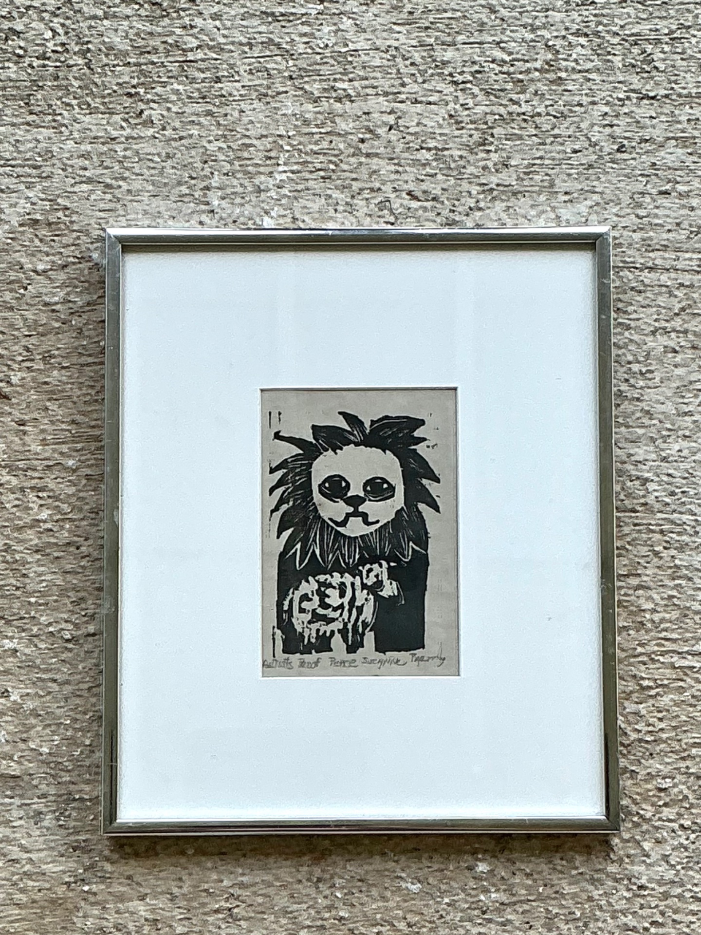 Suzanne Taggart Artist's Proof in Metal Frame - Back view