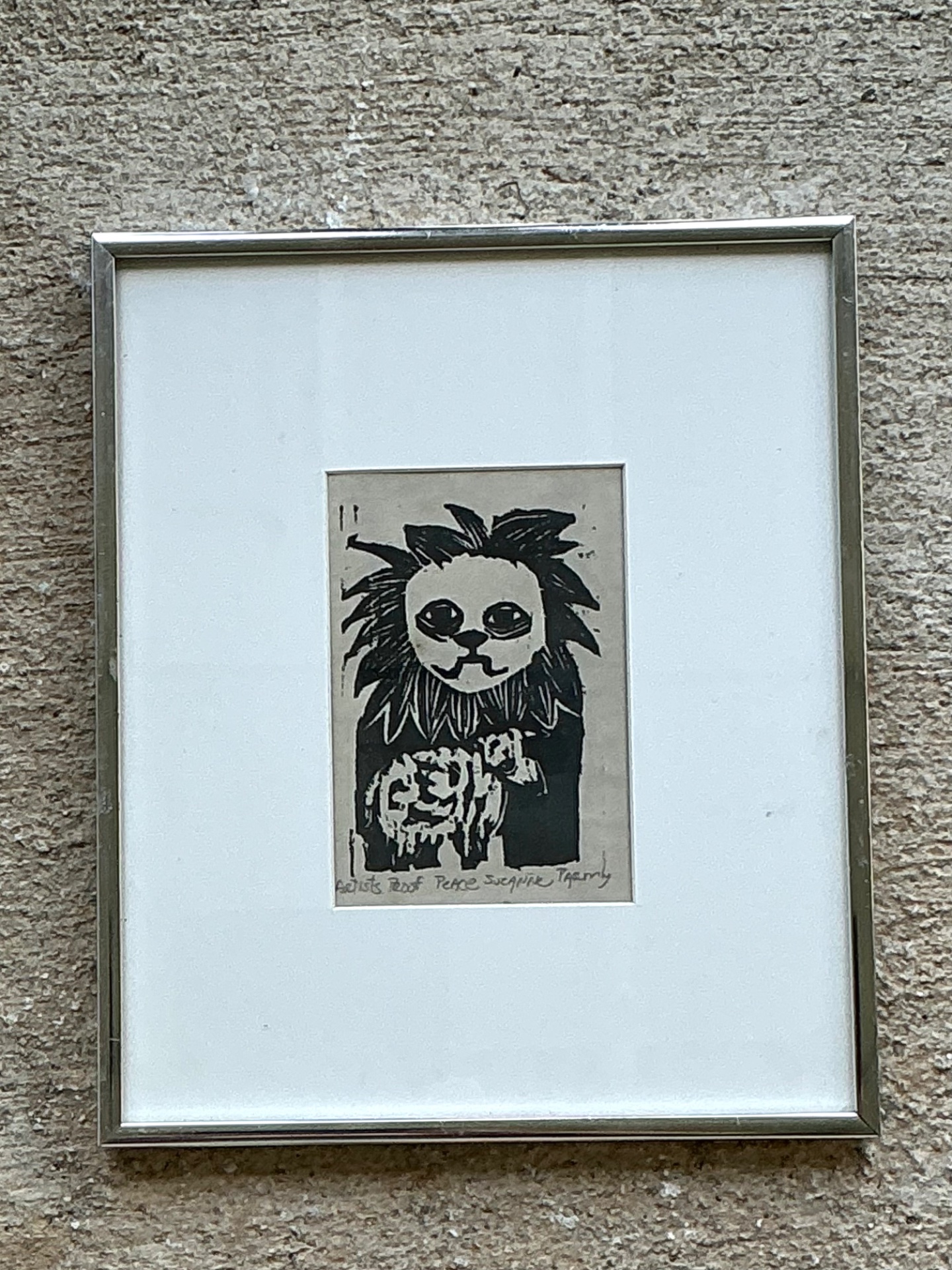 Suzanne Taggart Artist's Proof in Metal Frame - Top view
