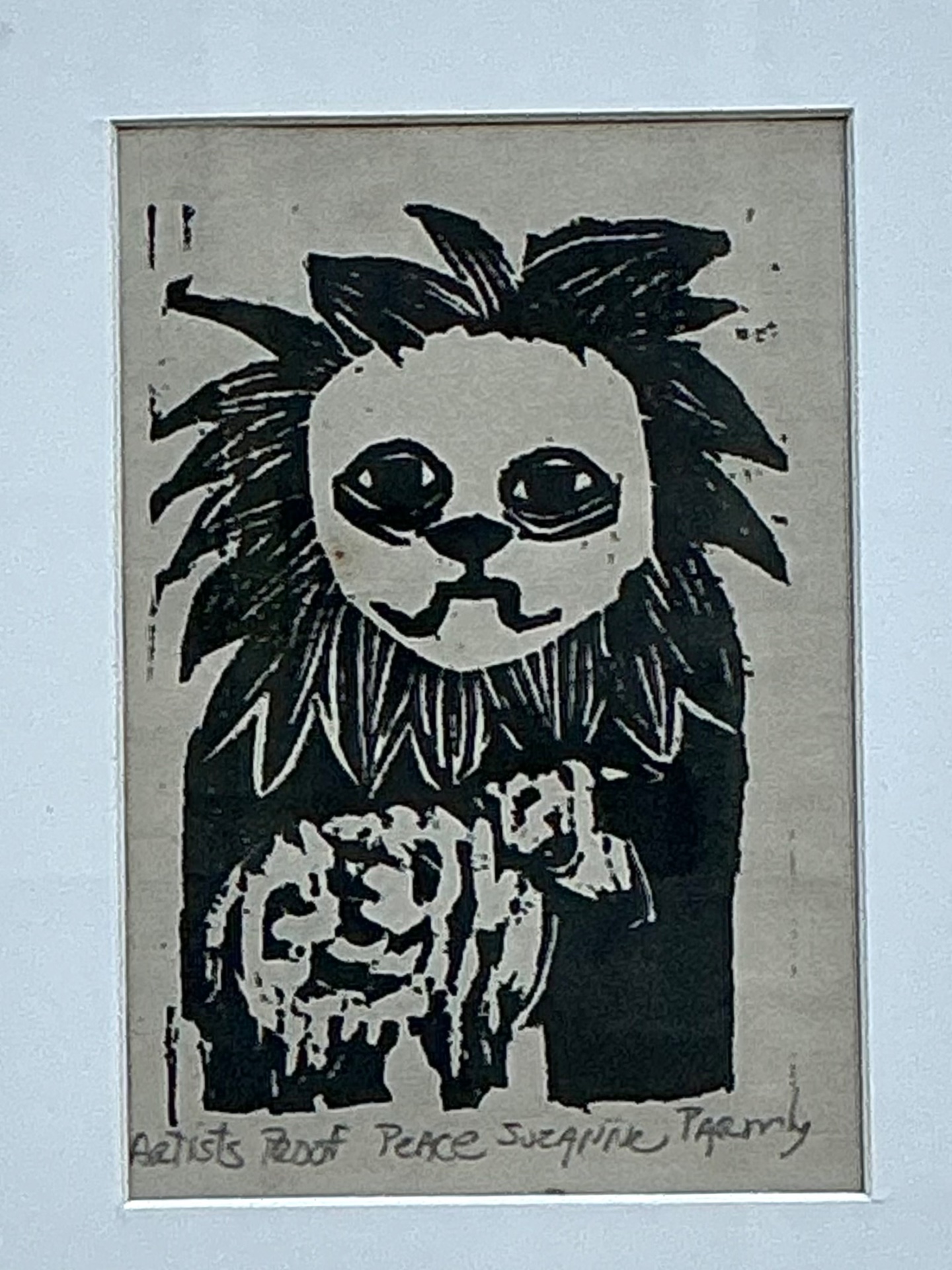 Suzanne Taggart Artist's Proof in Metal Frame - Side view