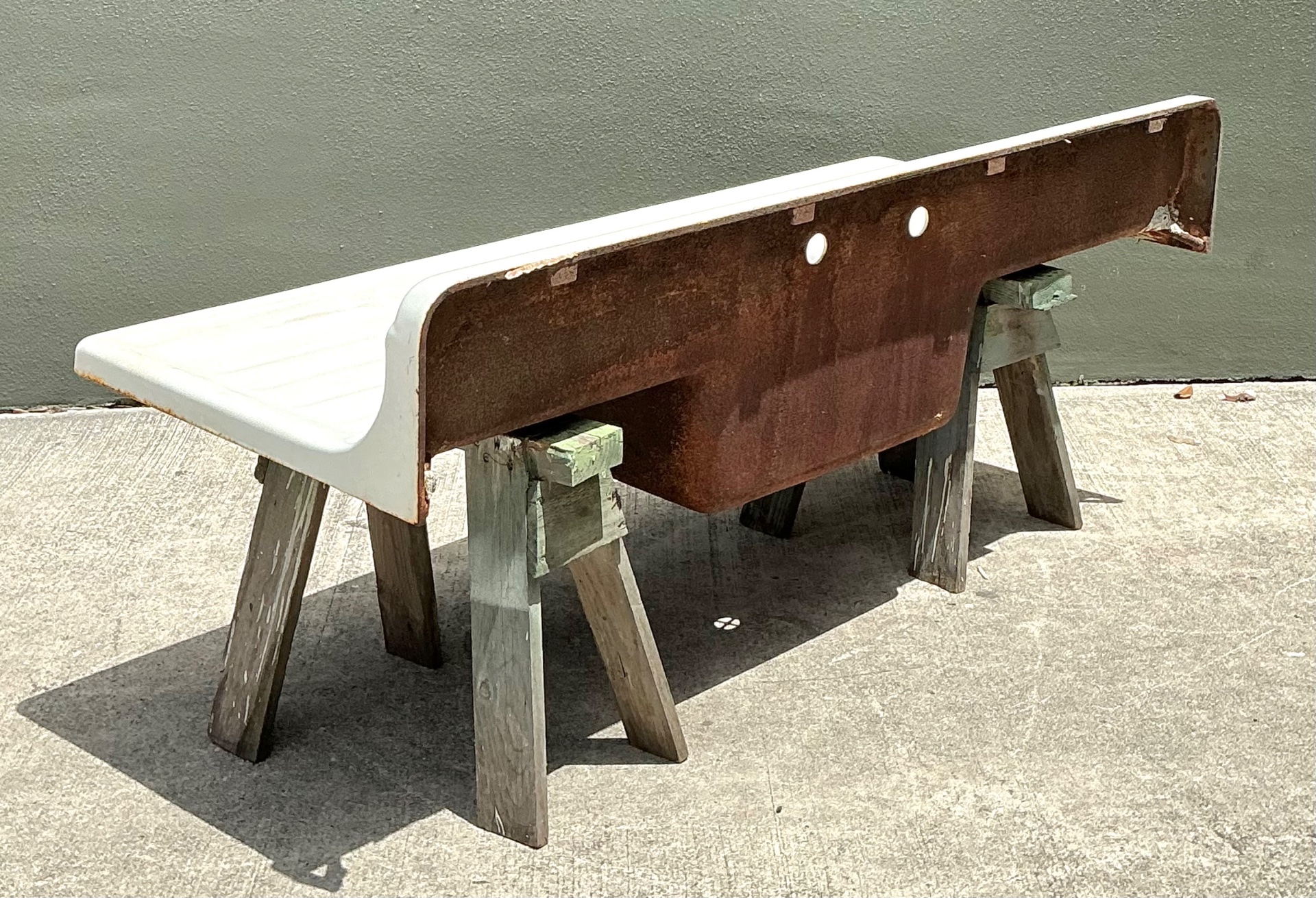 Vintage Porcelain Farmhouse Sink - Top view