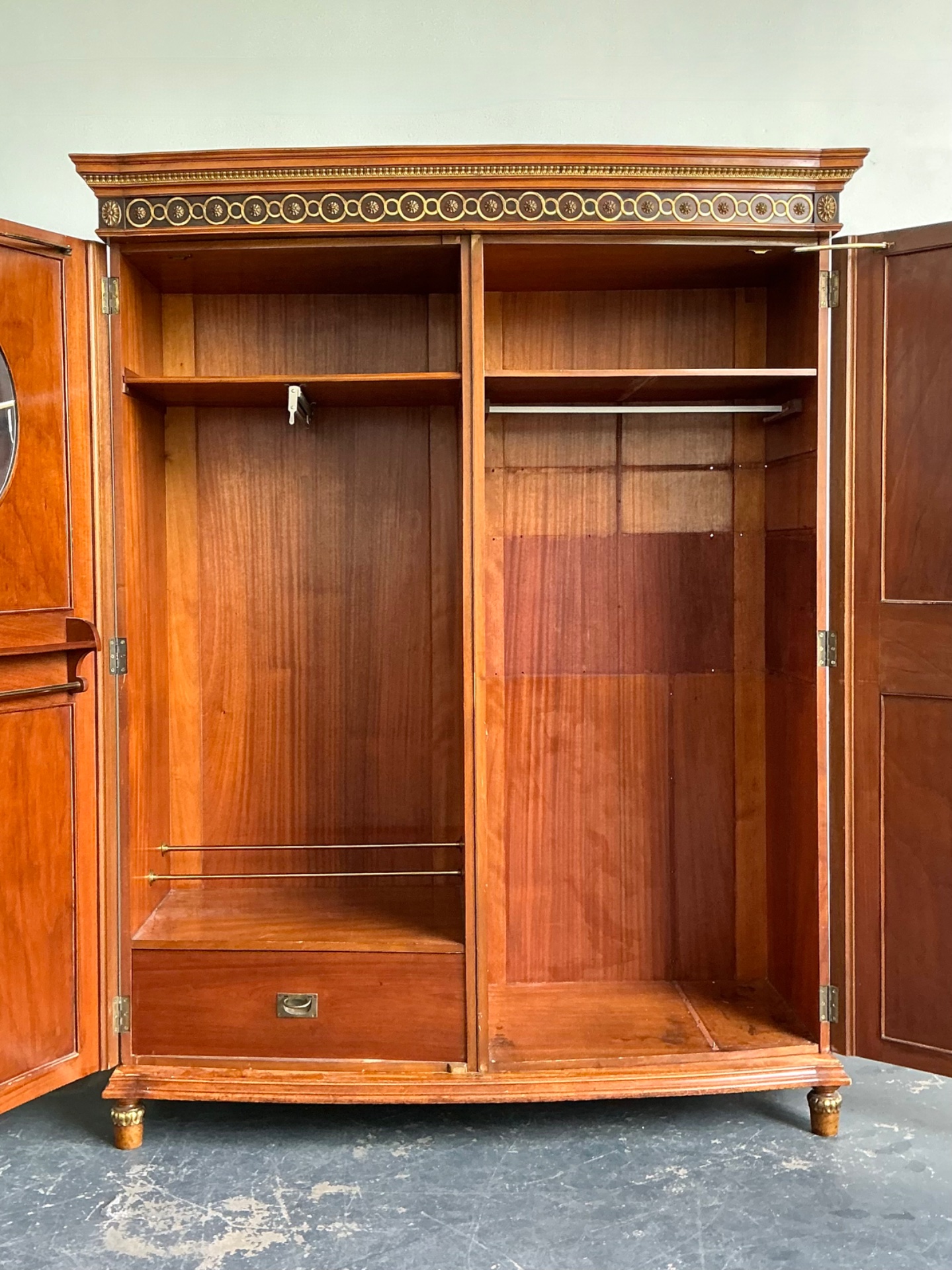 Antique Italian Neoclassical Style Armoire - Top view