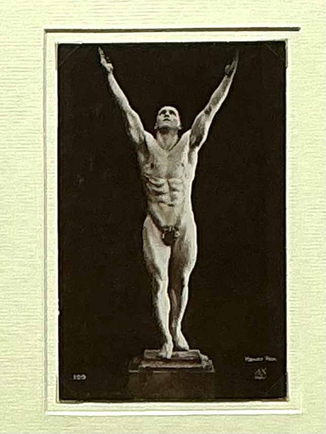 Vintage George O’Brien Classical Male Figure Prints - Set of 4 - Back view