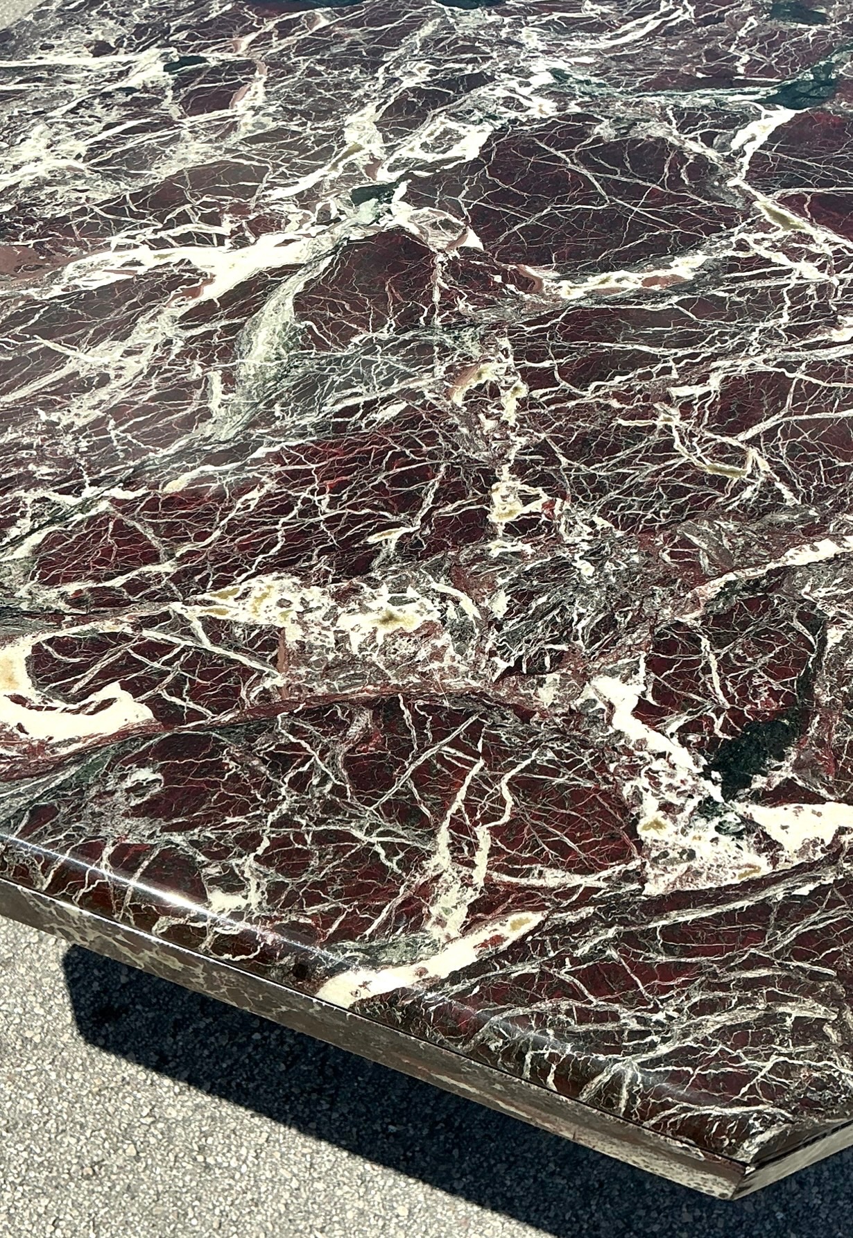 Vintage 1970s Rosato Lavanto Stone Top Dining Table - Top view