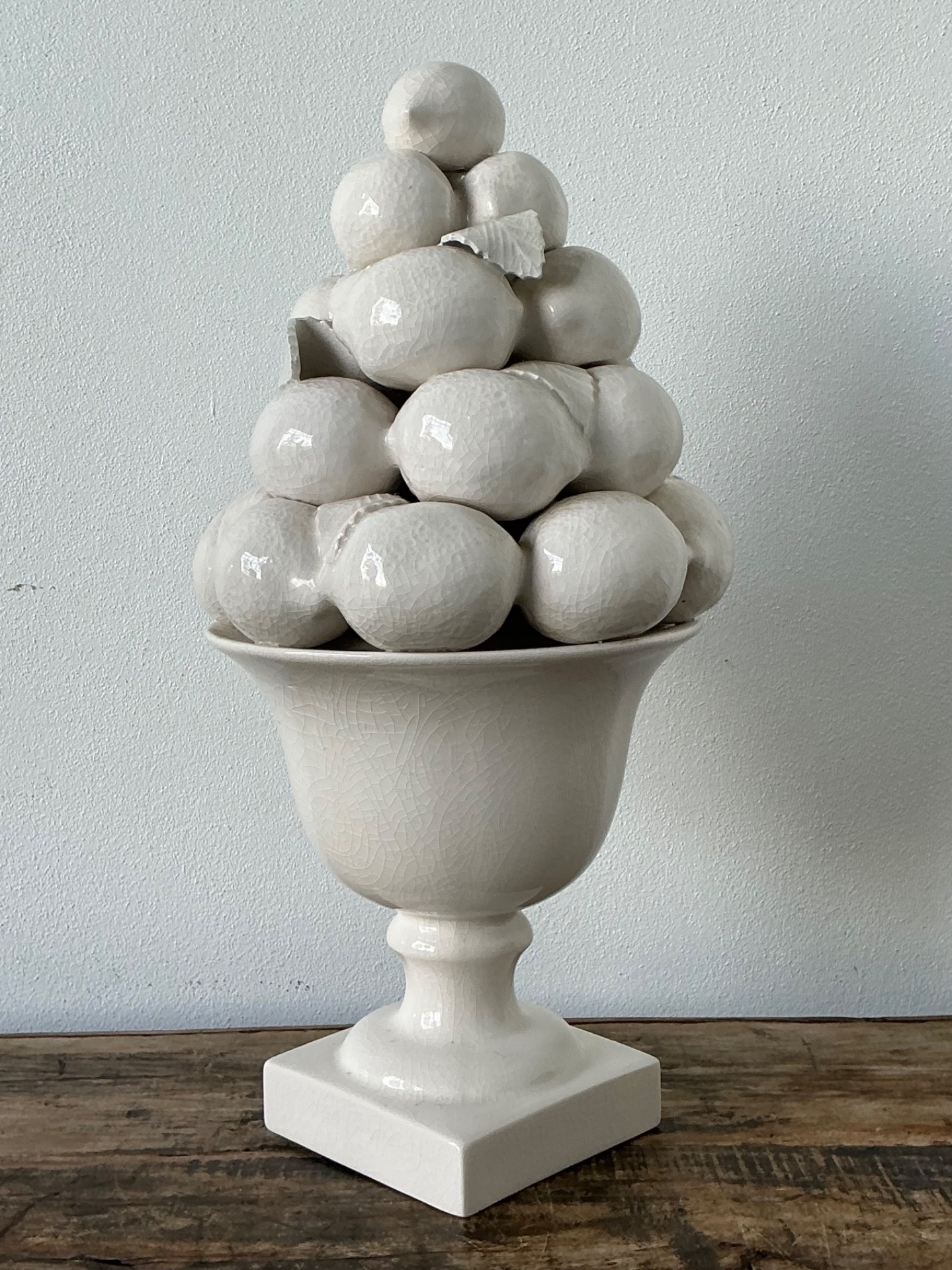 Vintage Ceramic Lemon Topiary - Back view