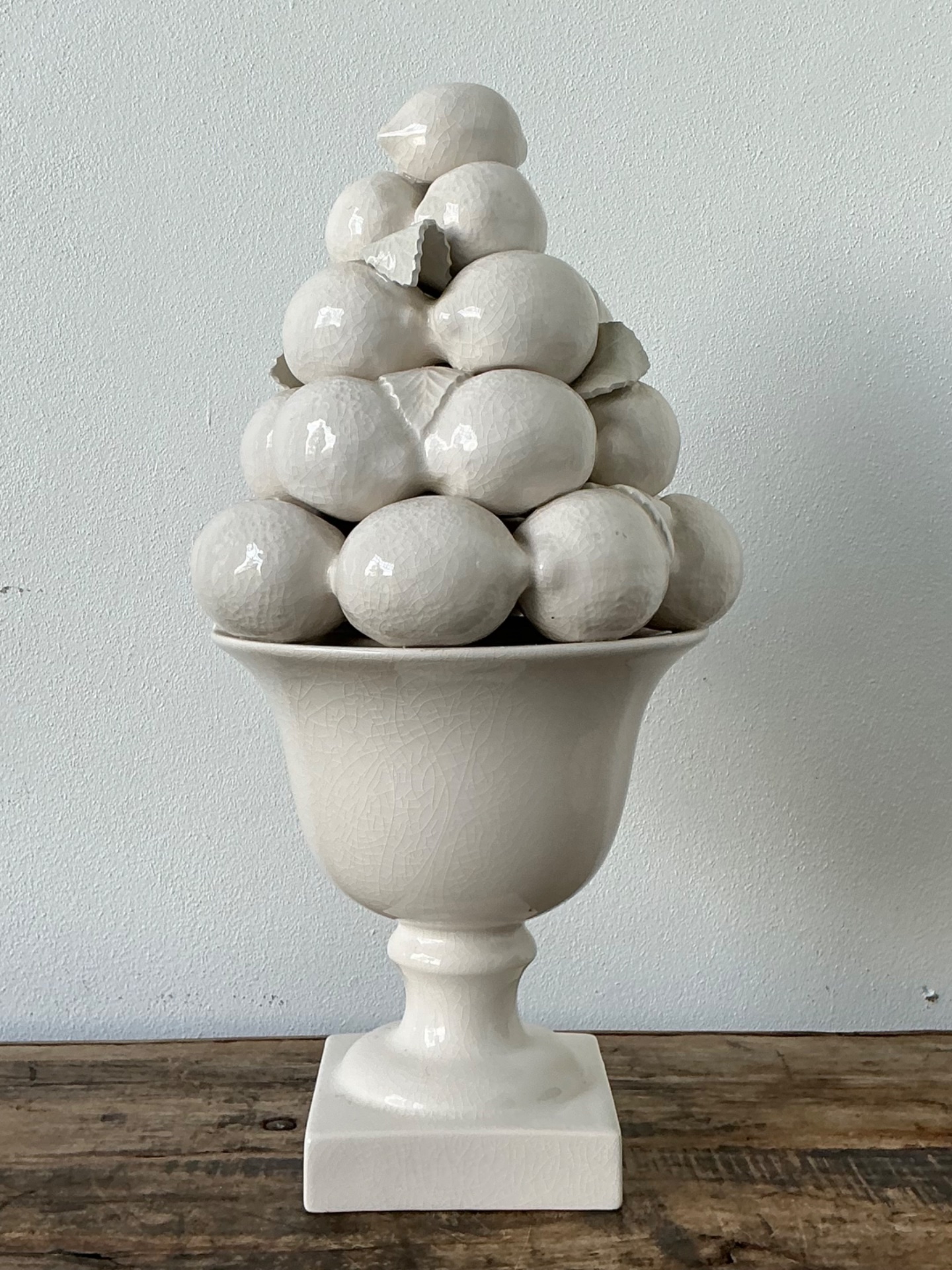 Vintage Ceramic Lemon Topiary - Side view