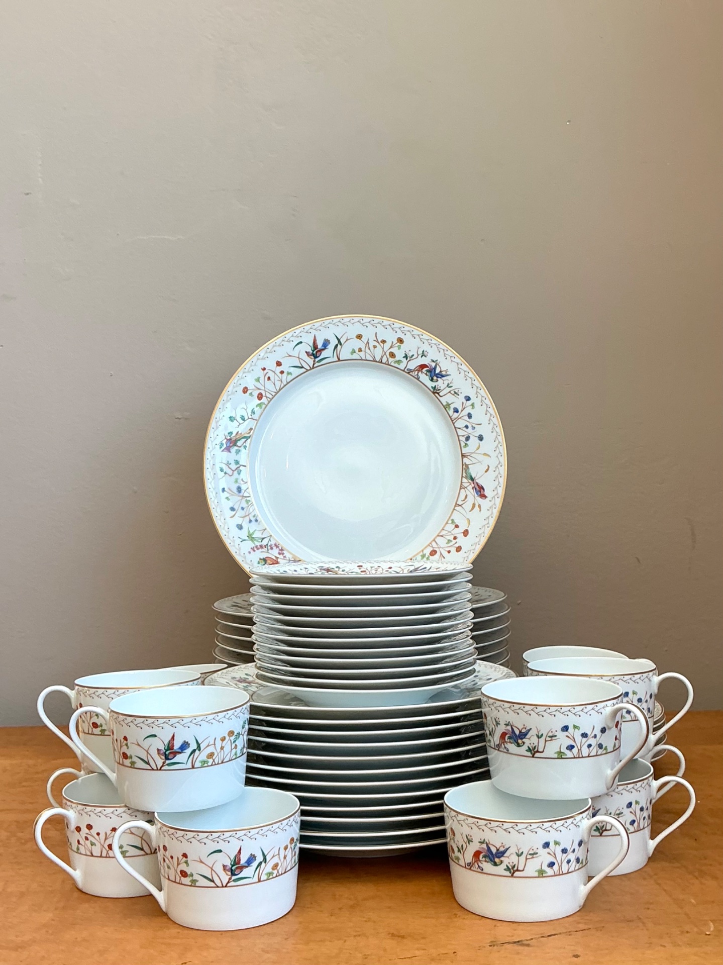 Vintage Tiffany And Co For Limoges “Audubon” Service For 12  - Detail view