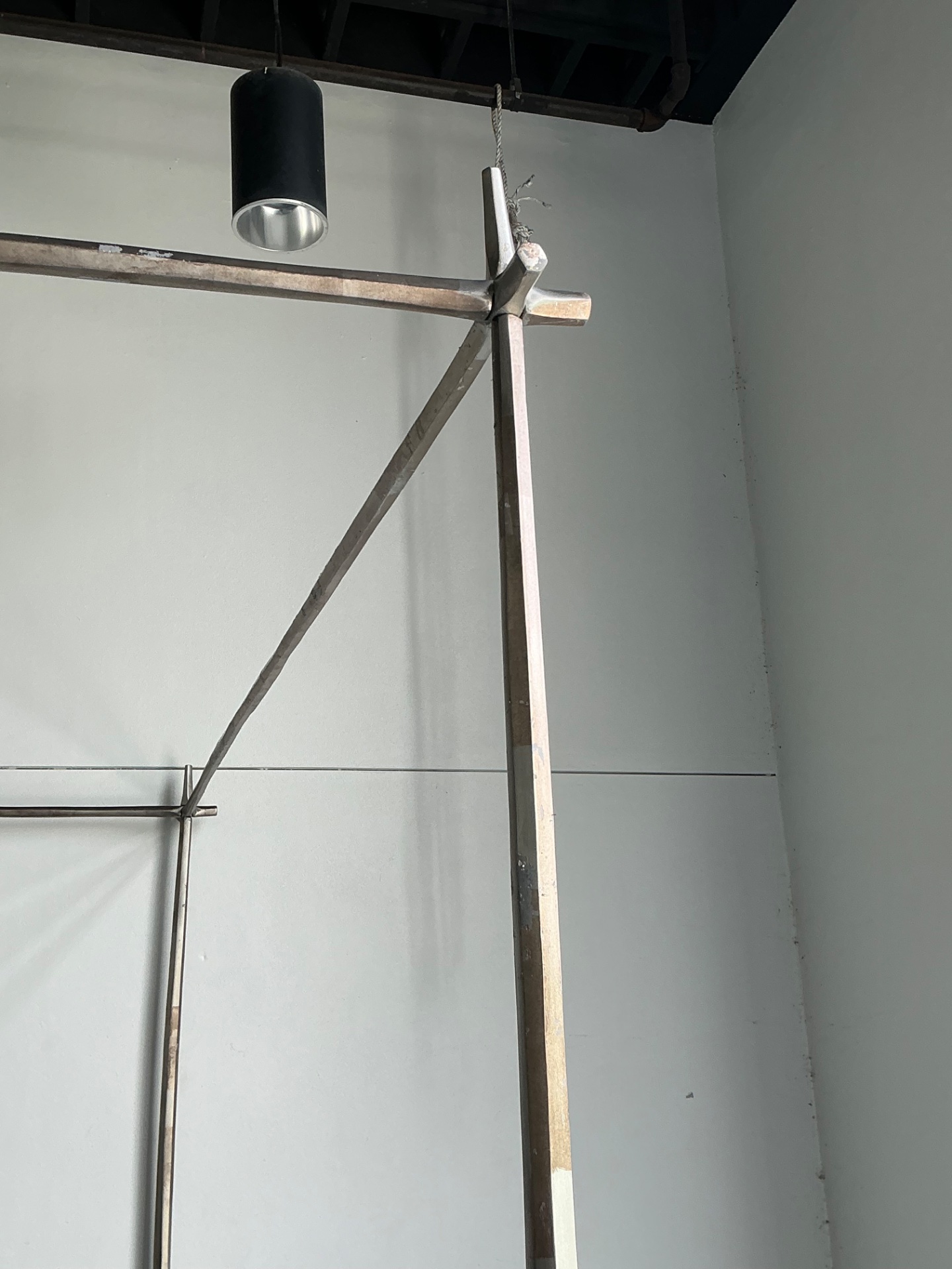 Vintage Metal King Canopy Bed Frame - Back view