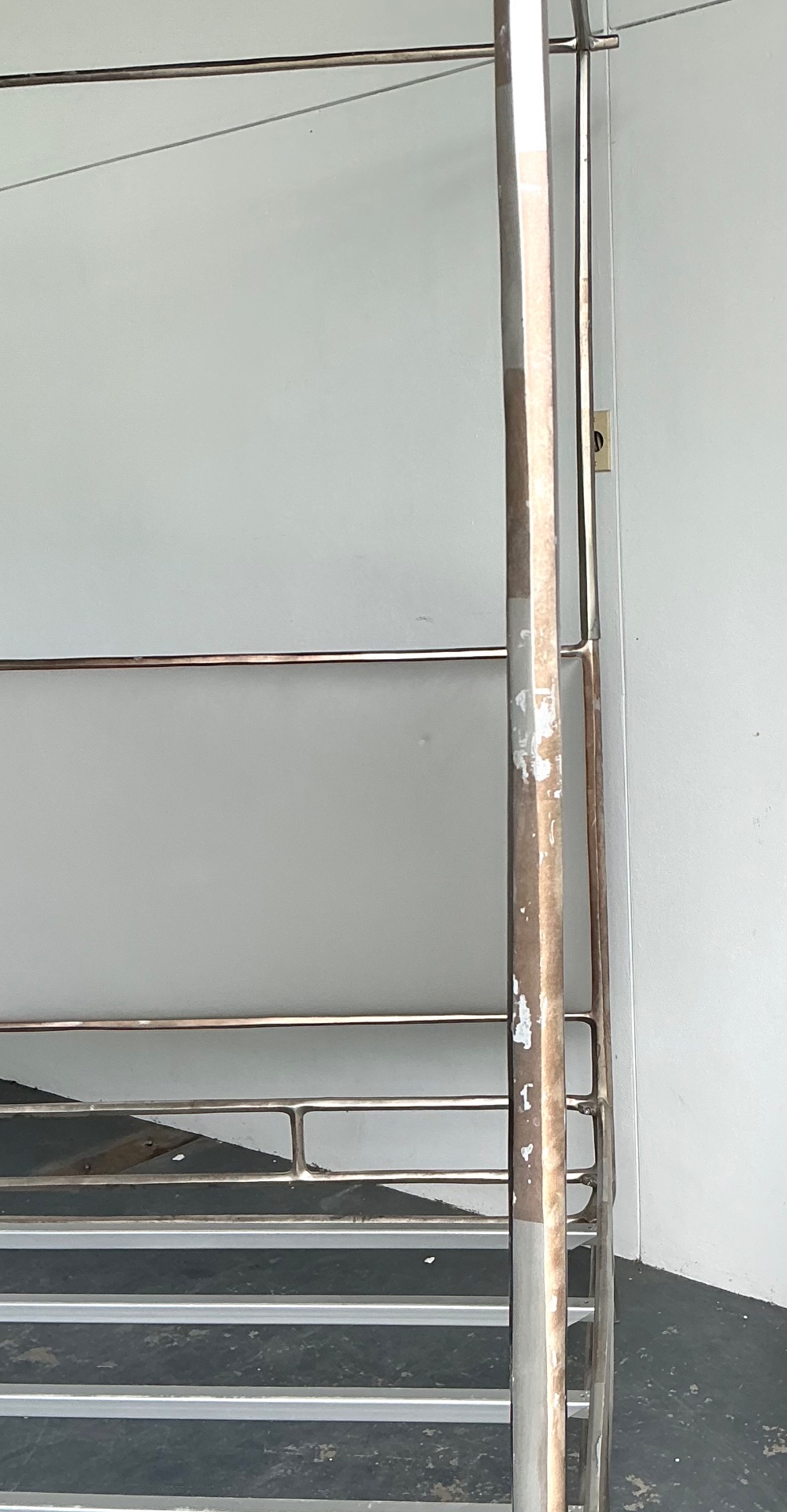 Vintage Metal King Canopy Bed Frame - Side view