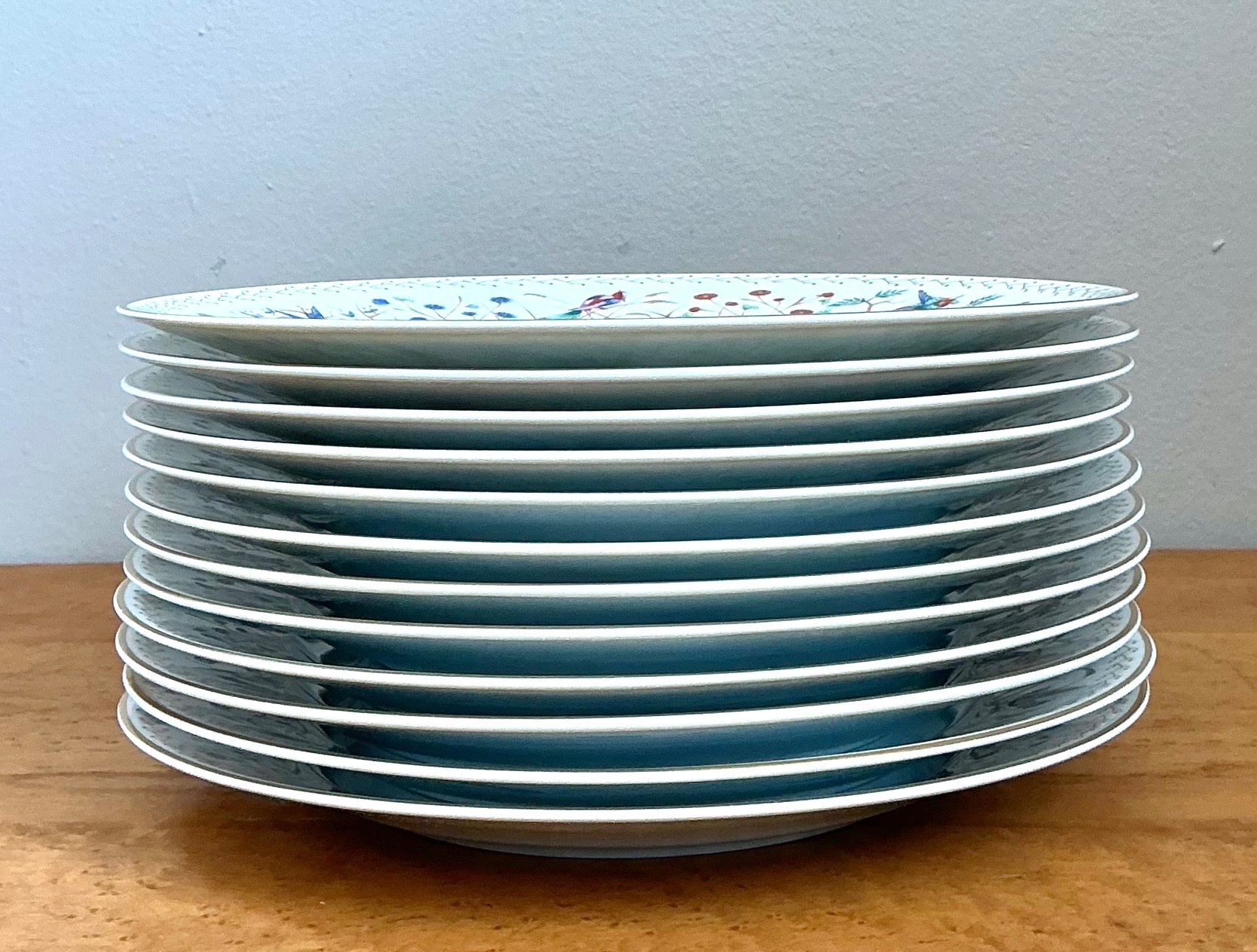 Vintage Tiffany And Co For Limoges “Audubon” Service For 12  - Top view