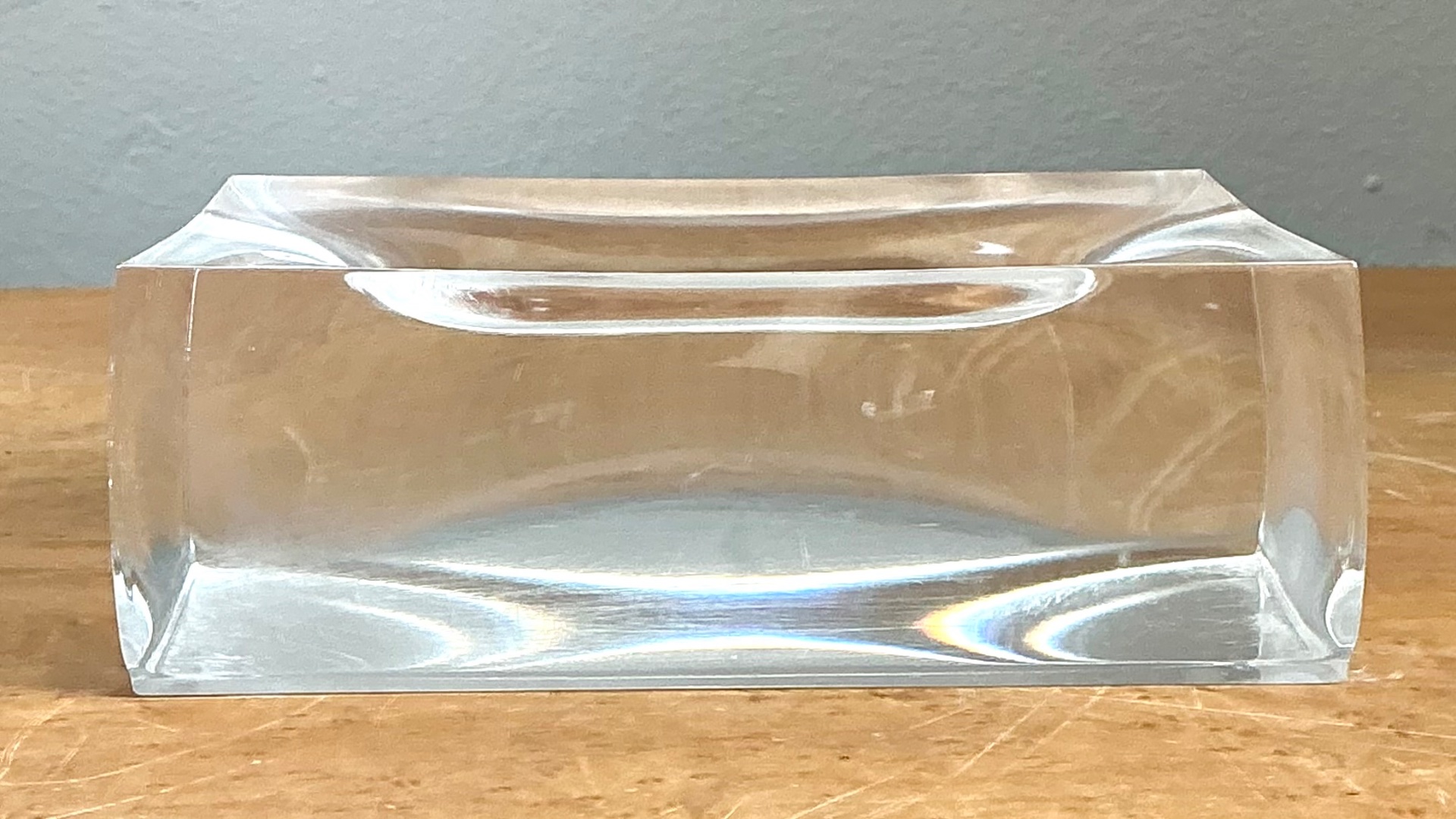 Vintage Abstract Lucite Ashtray - Top view