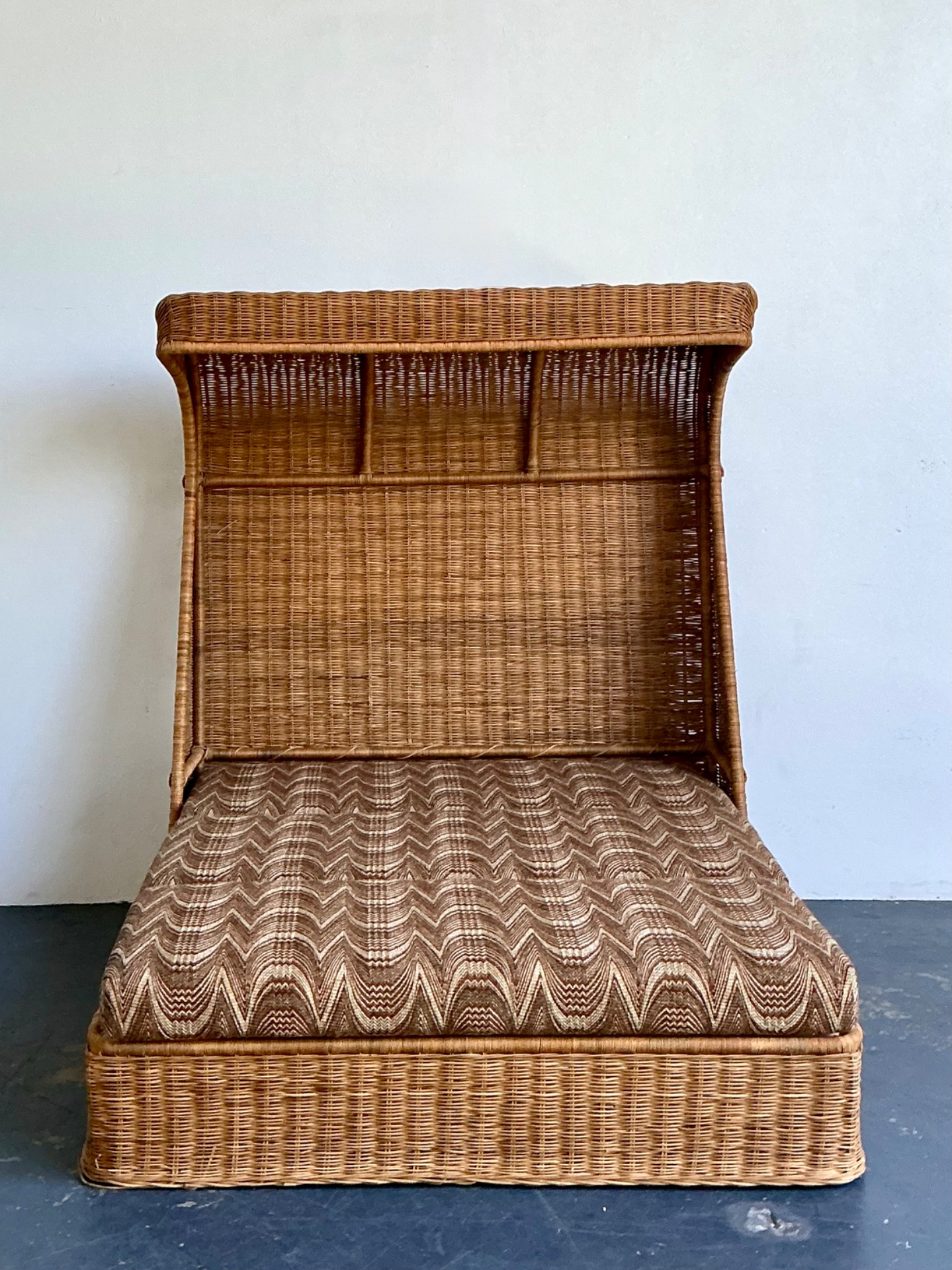 Vintage Rattan Canopy Daybed - Side view