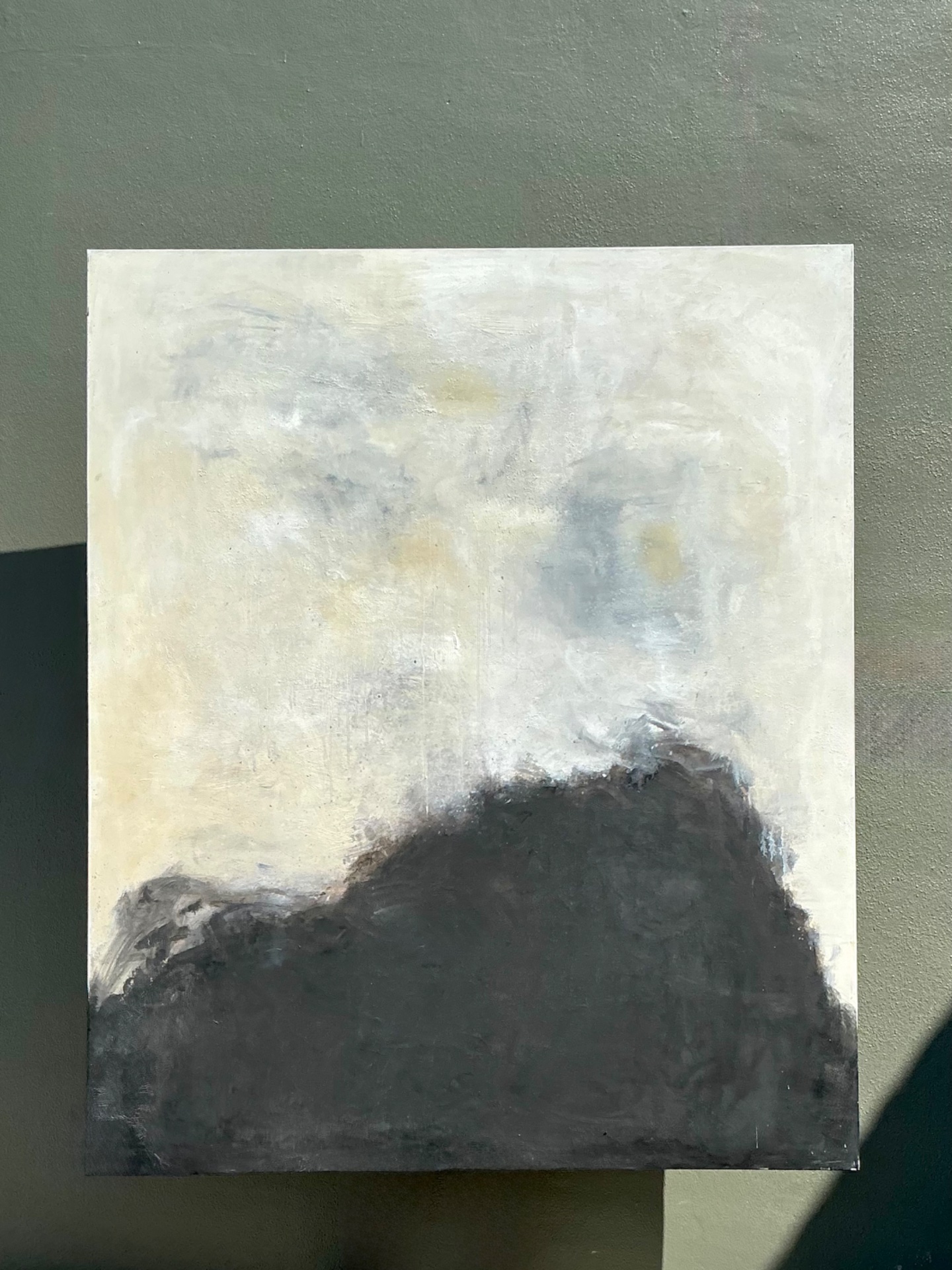 Vintage Monumental Abstract Oil On Canvas  - Detail view