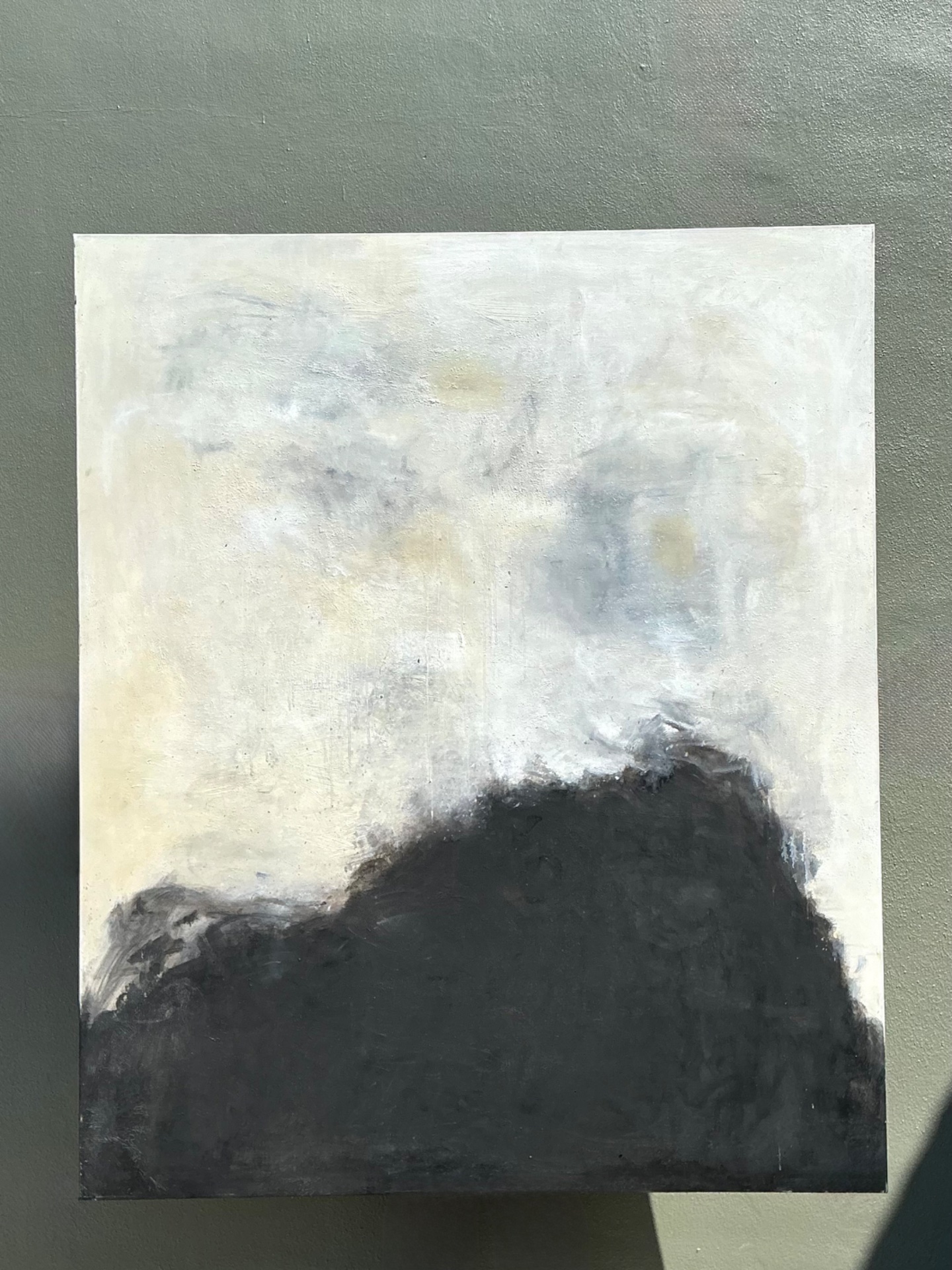 Vintage Monumental Abstract Oil On Canvas  - Top view