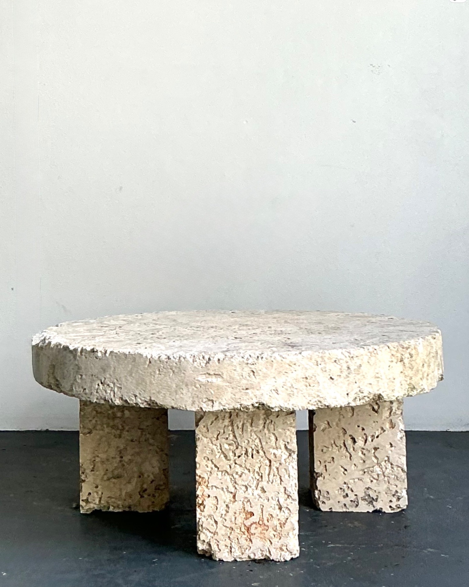 Vintage Organic Form Coquina Coffee Table - Top view