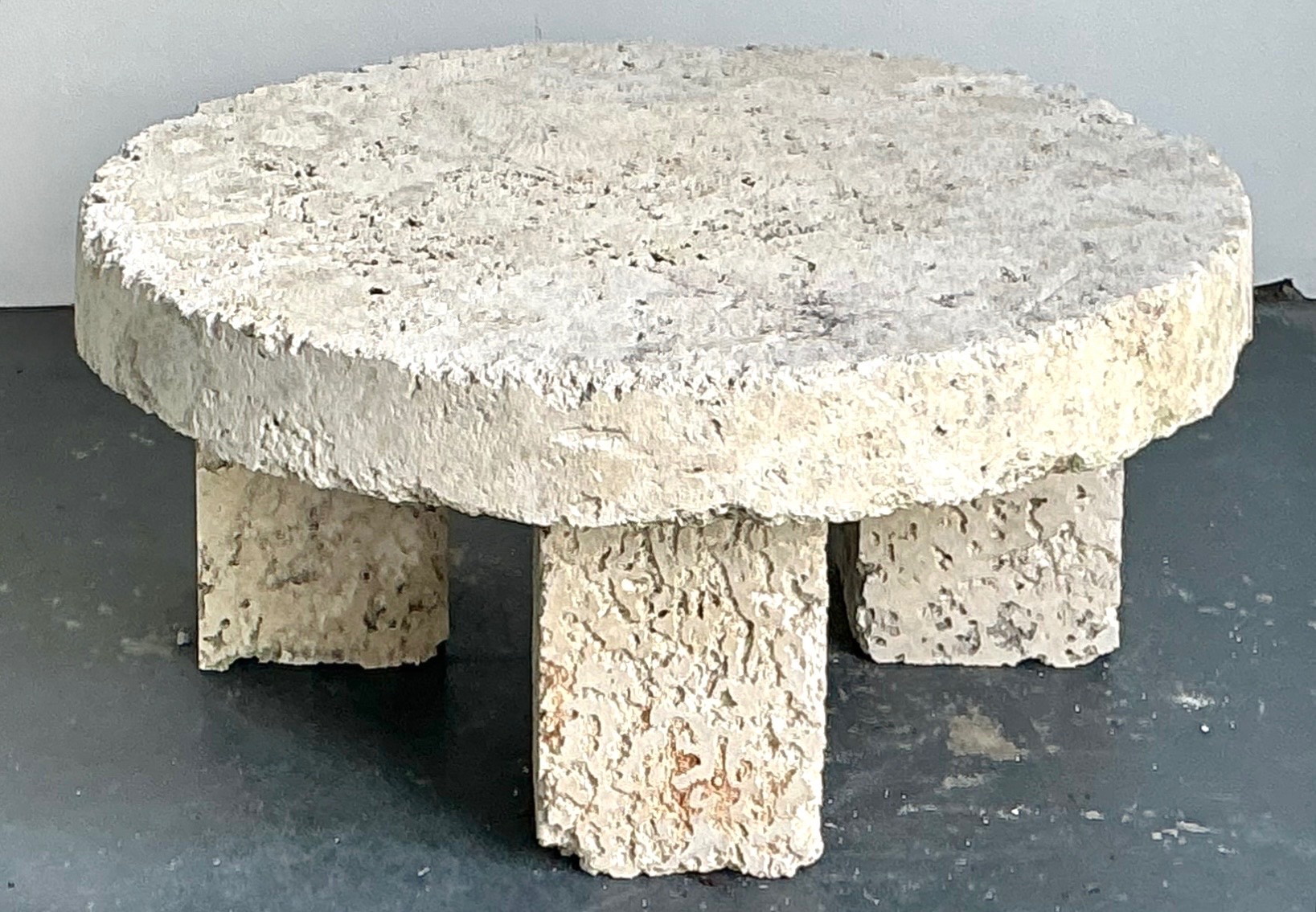 Vintage Organic Form Coquina Coffee Table - Back view