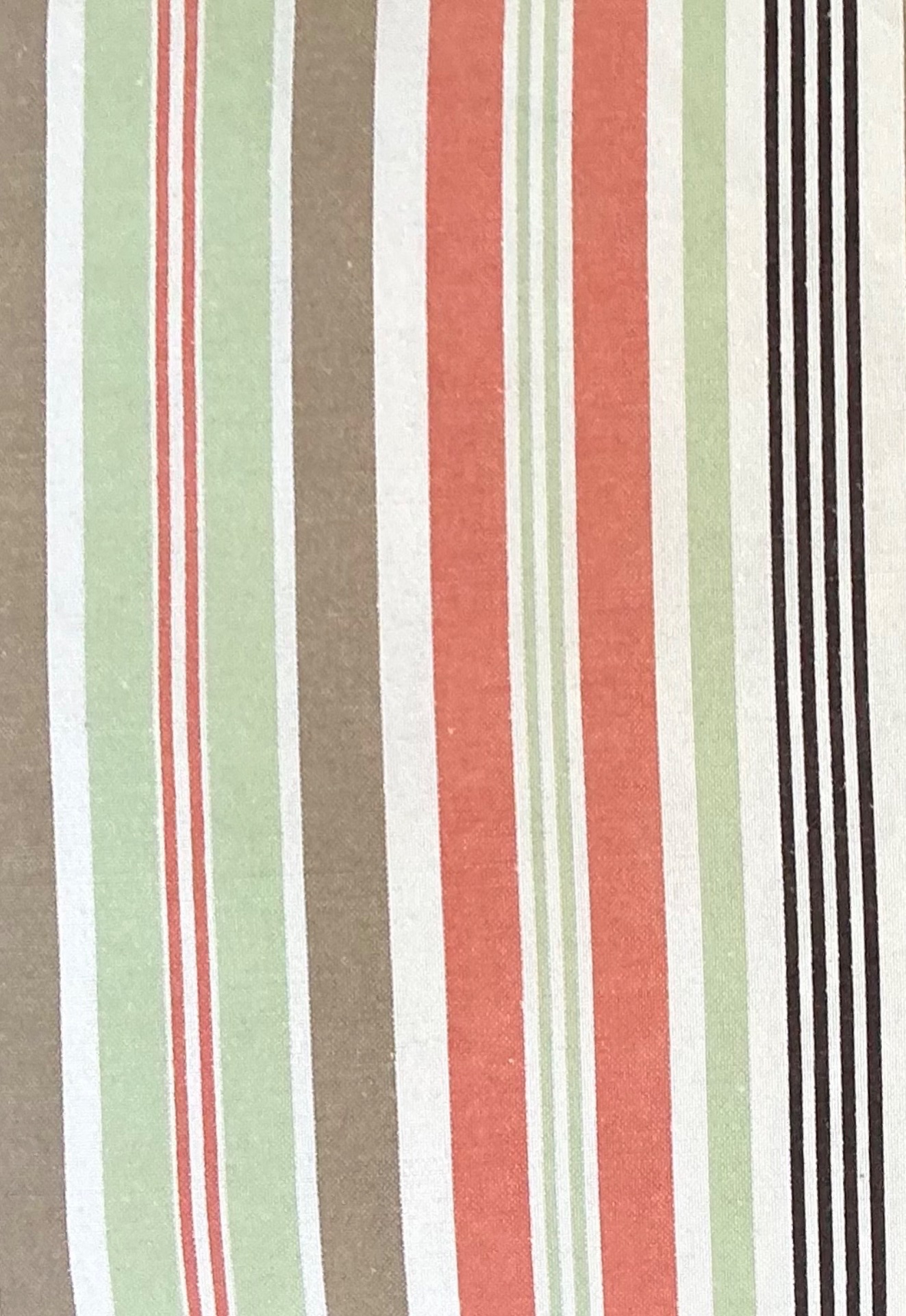 Vintage Tilton Fenwick For Duralee Striped Cotton Throw Pillow - Back view
