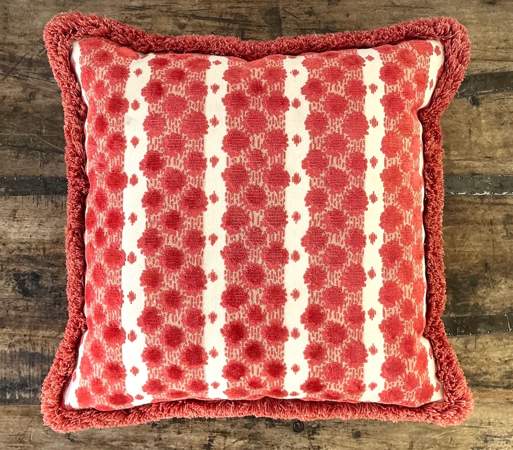 Vintage Tilton Fenwick For Duralee Fabric Throw Pillow - Detail view