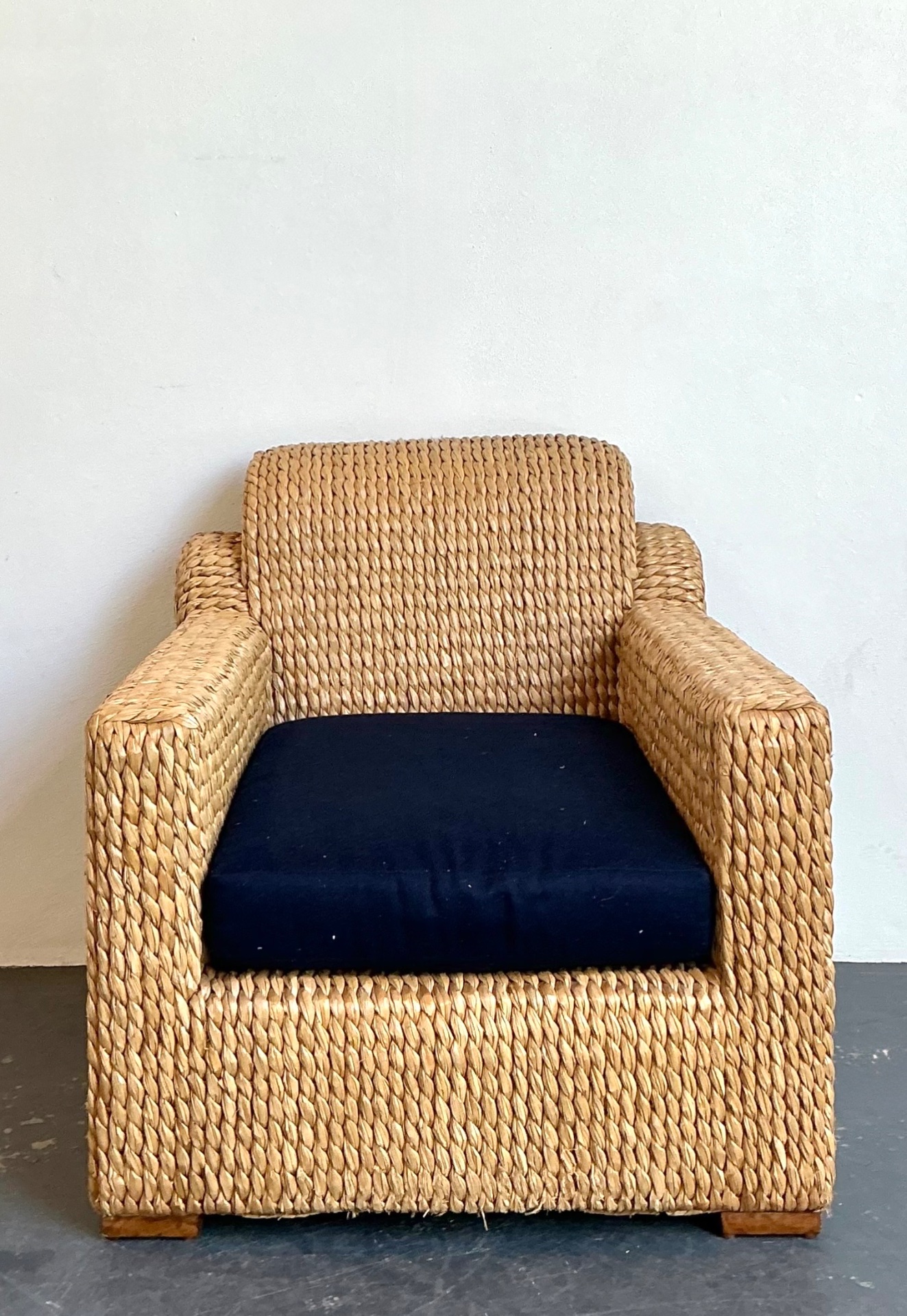 Vintage Ralph Lauren Woven Rattan Armchair - Top view