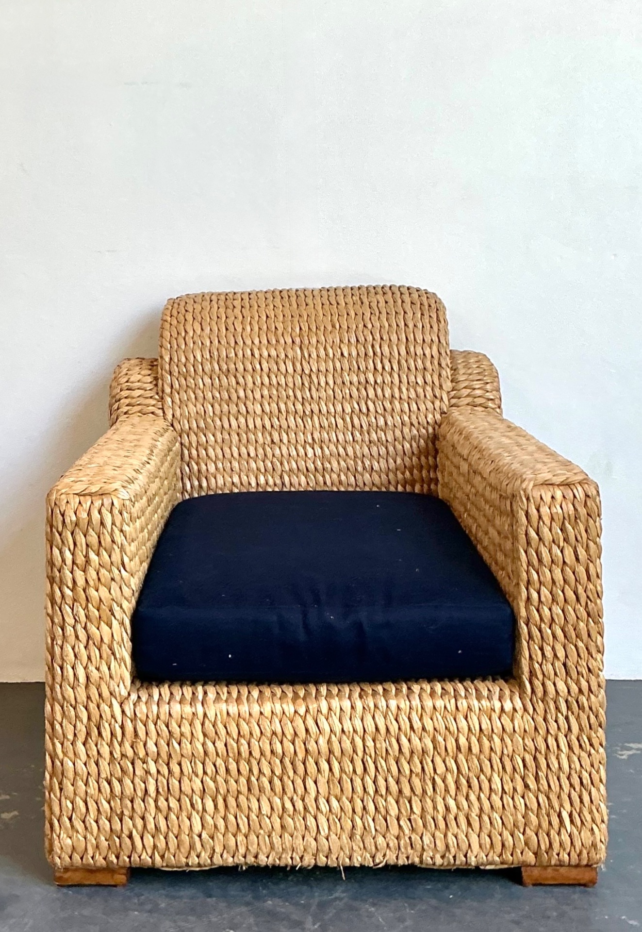 Vintage Ralph Lauren Woven Rattan Armchair - Back view