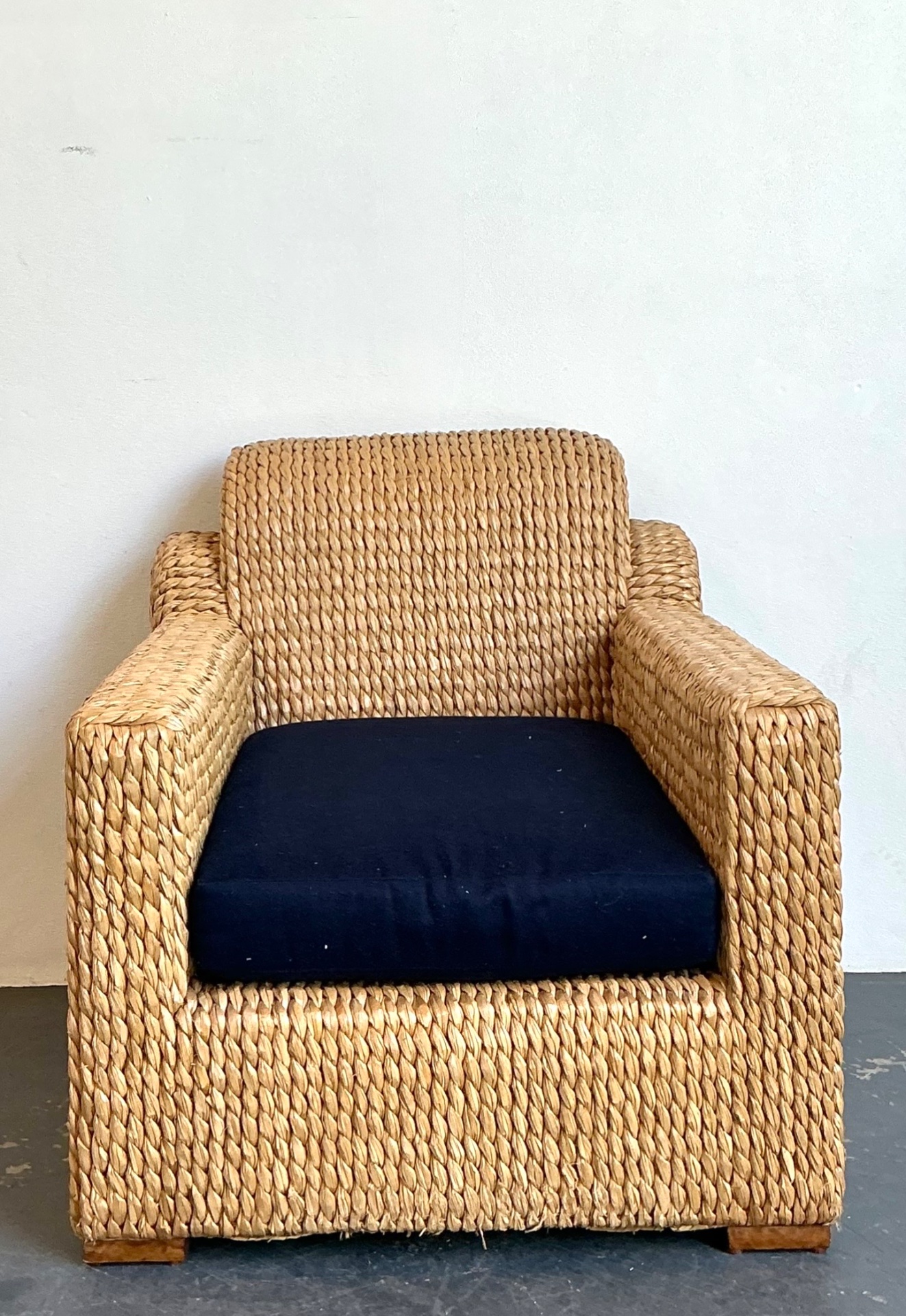 Vintage Ralph Lauren Woven Rattan Armchair - Side view