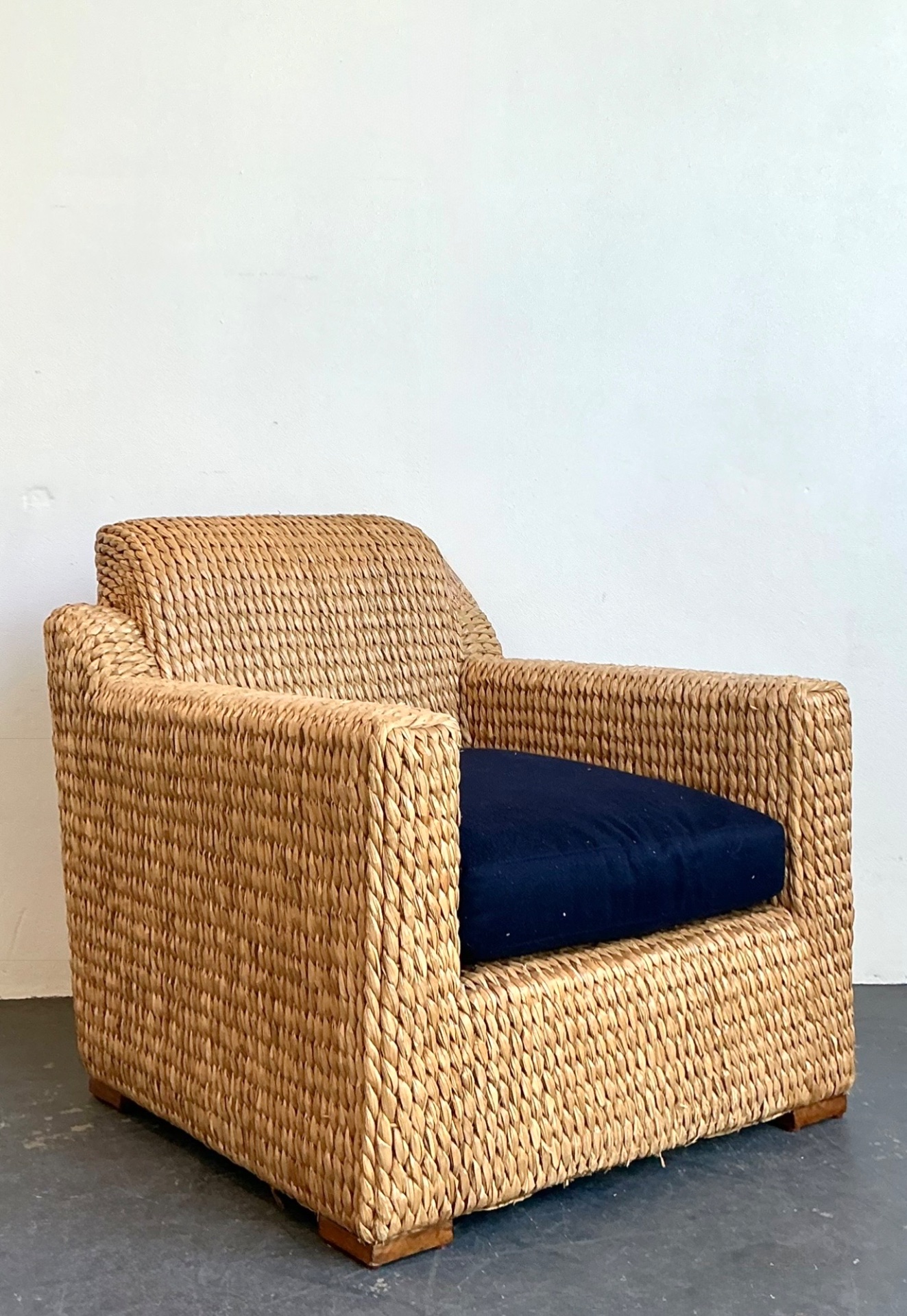Vintage Ralph Lauren Woven Rattan Armchair - Side view