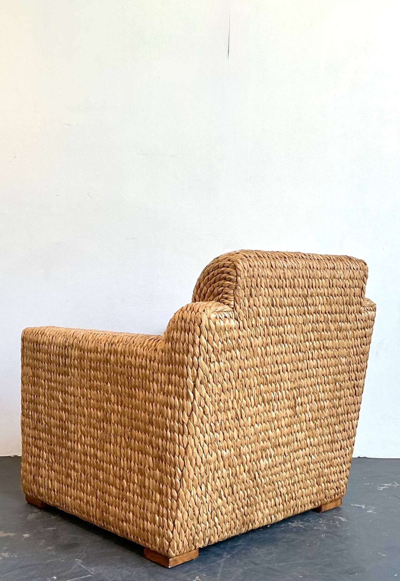 Vintage Ralph Lauren Woven Rattan Armchair - Back view
