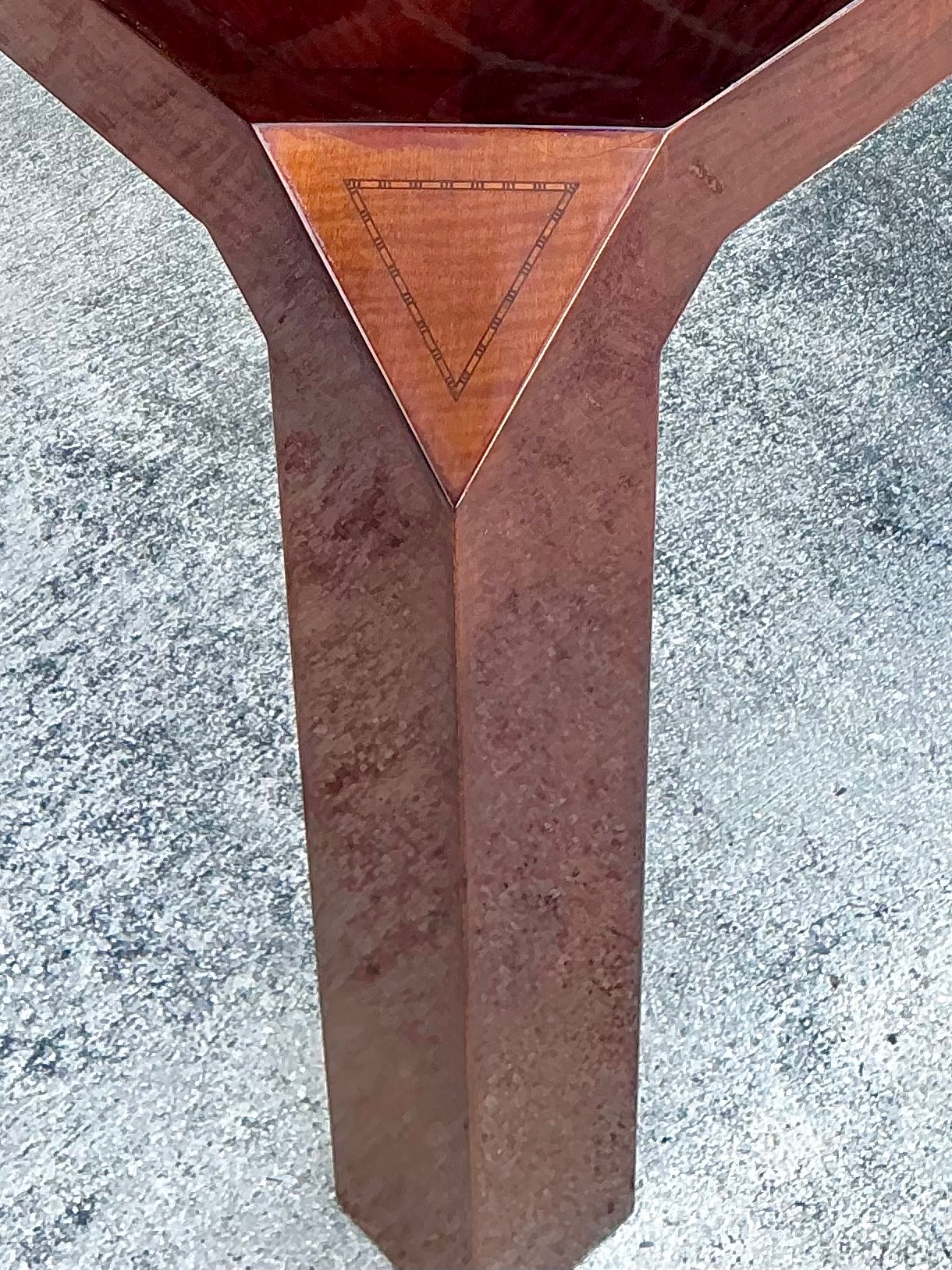 Vintage Lacquered Inlay Game Table - Top view