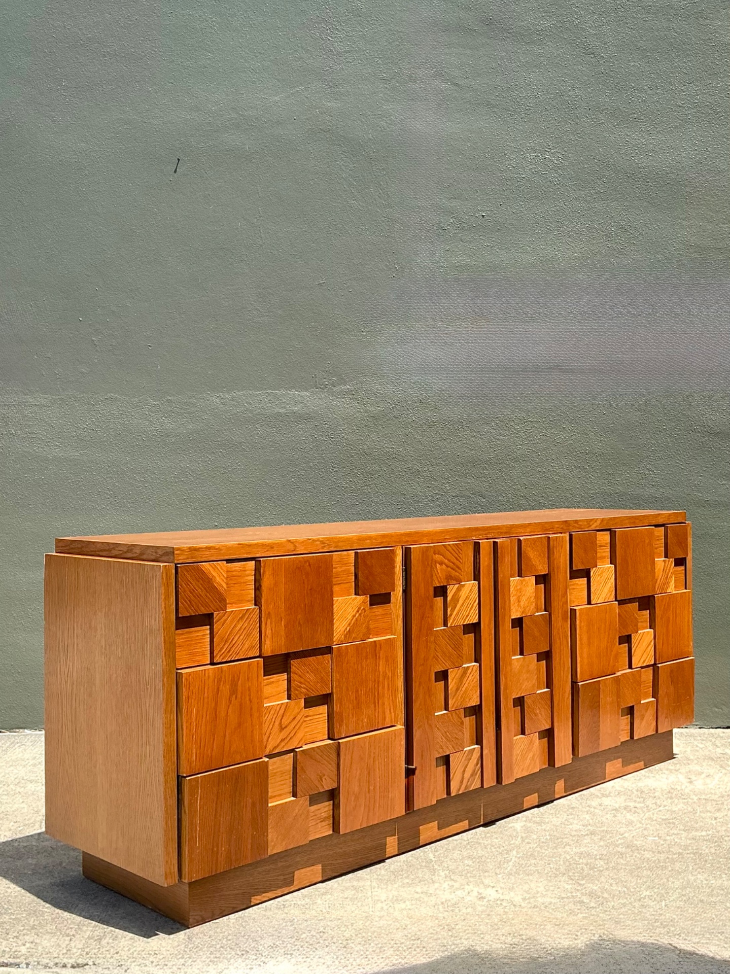 Vintage Lane Brutalist “Staccato” Mosaic Dresser - Side view