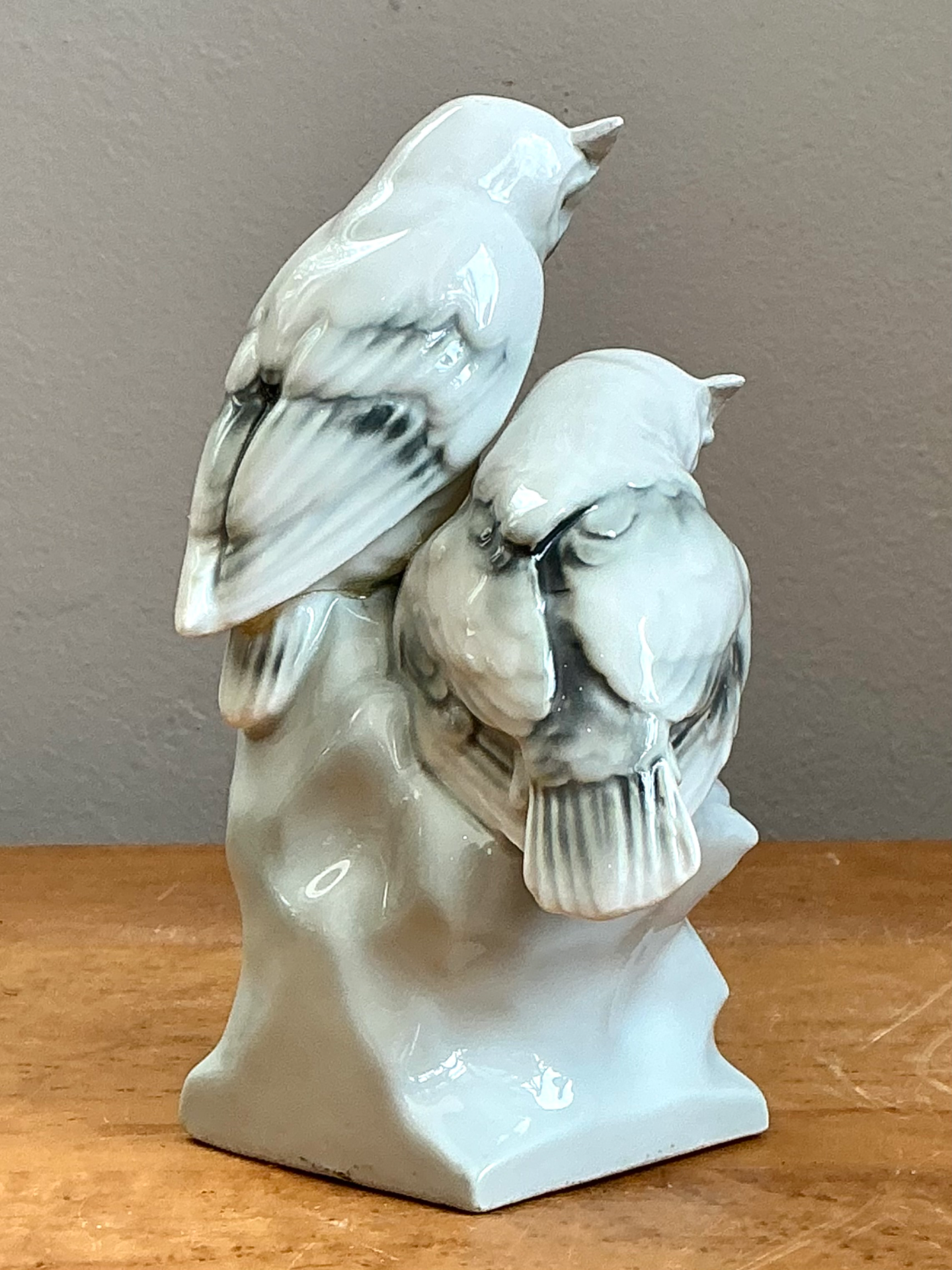Vintage Royal Copenhagen Porcelain Owl Figurine - Back view