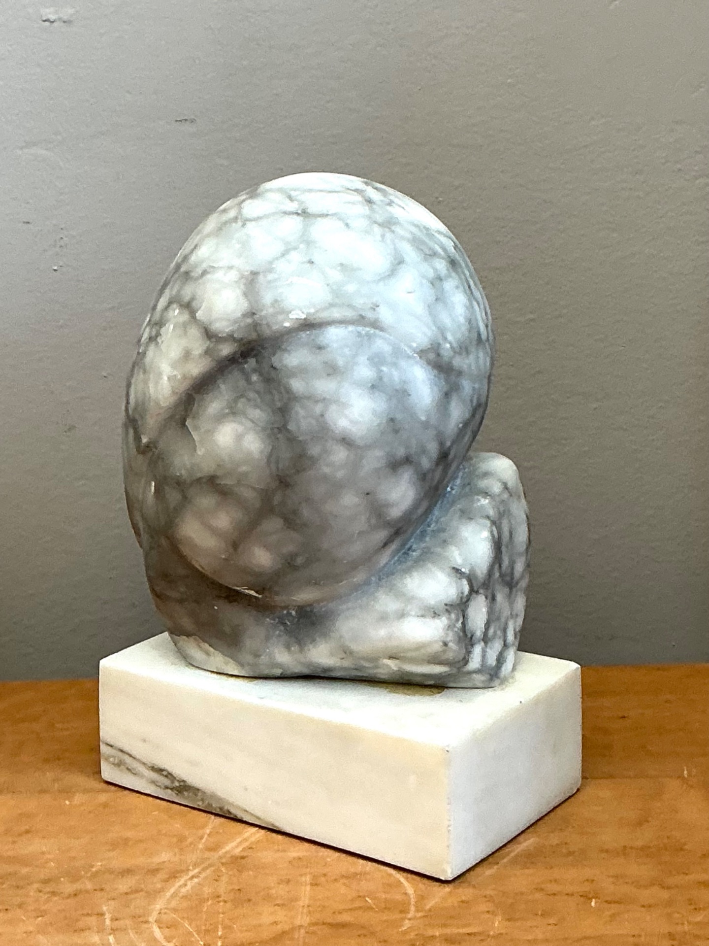 Vintage Marble Abstract Form Sculpture - Top view