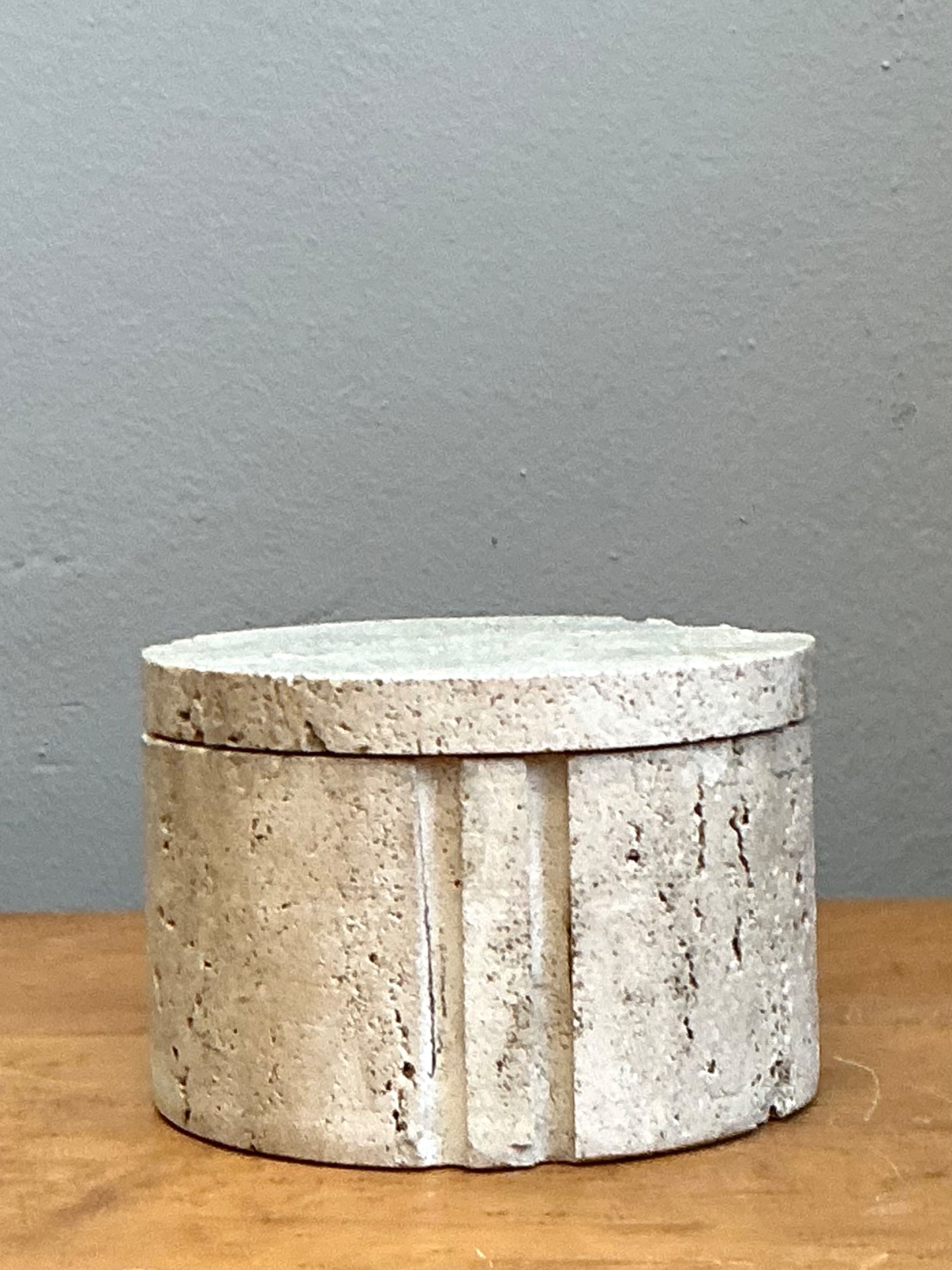 Vintage Italian Coquina Stone Box - Top view