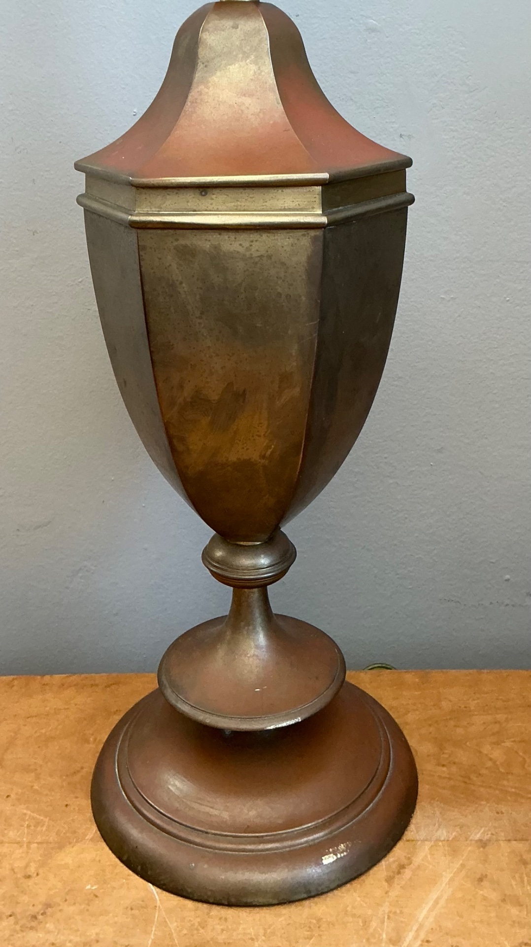 Vintage Chapman Metal Urn Form Table Lamp - Back view