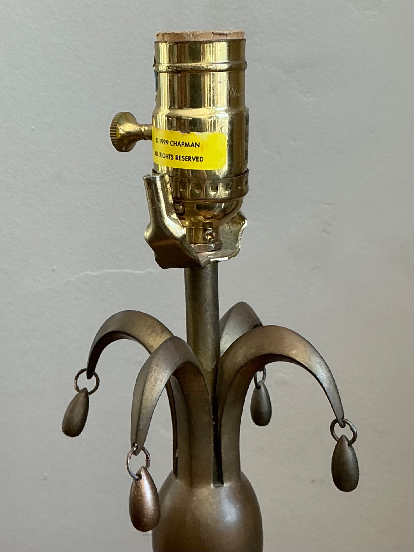 Vintage Chapman Metal Urn Form Table Lamp - Back view