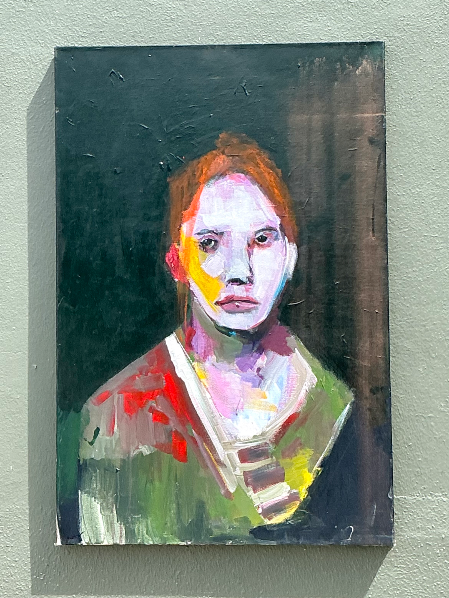 Vintage Abstract Figurative Oil Painting - Back view