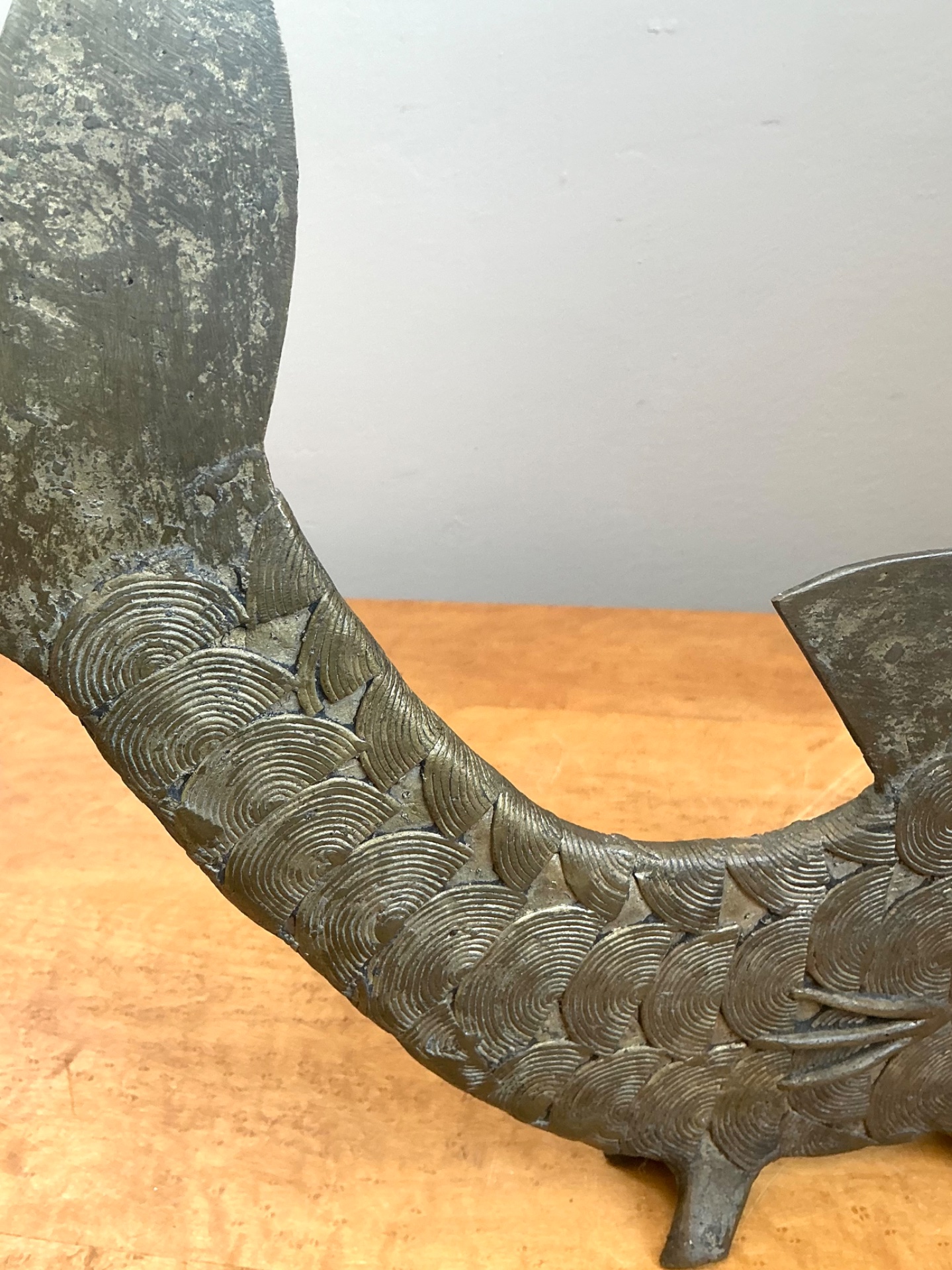 Mid-Century Modern Bronze Fish Figurine - Back view