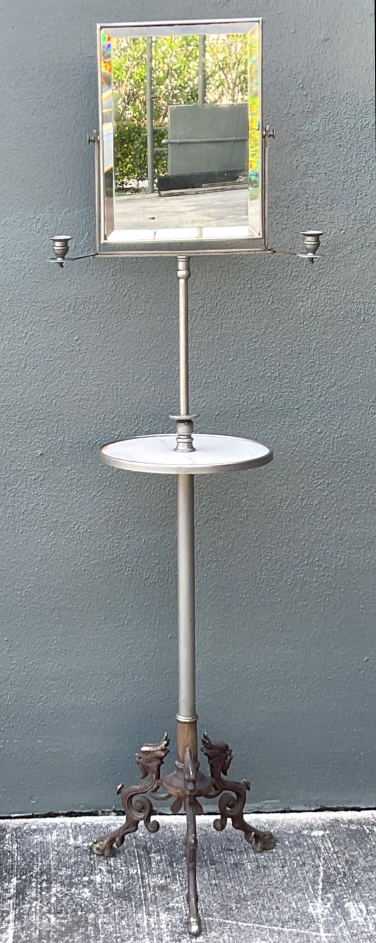 Vintage Standing Candle Mirror - Detail view