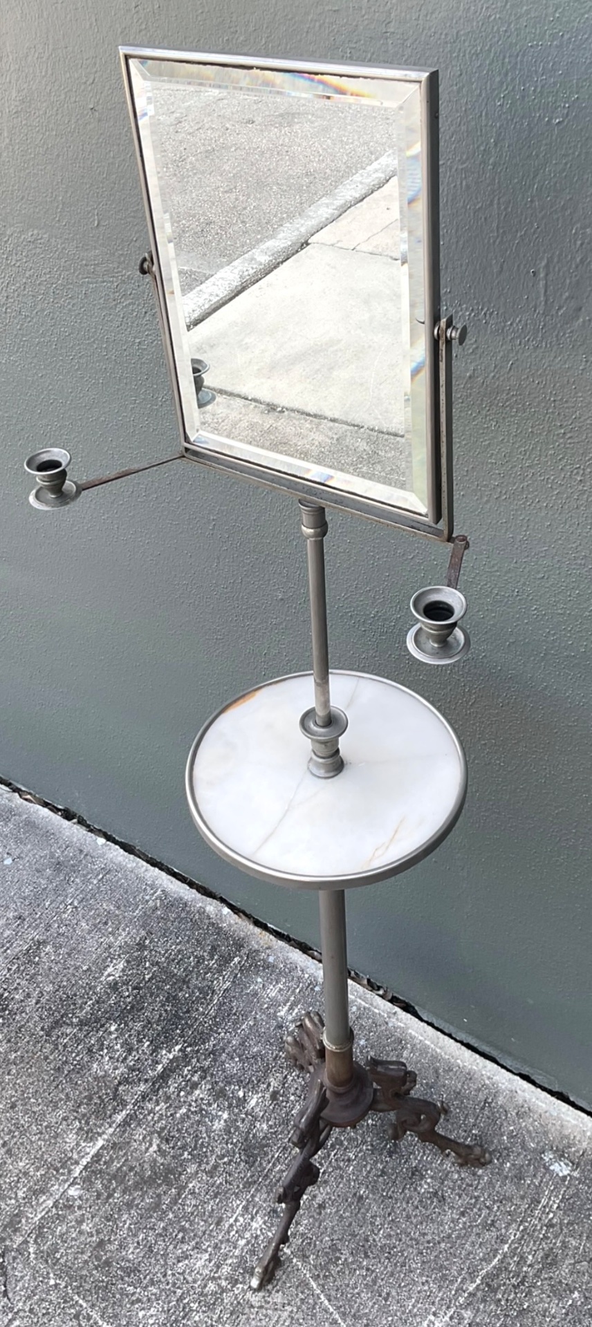 Vintage Standing Candle Mirror - Top view
