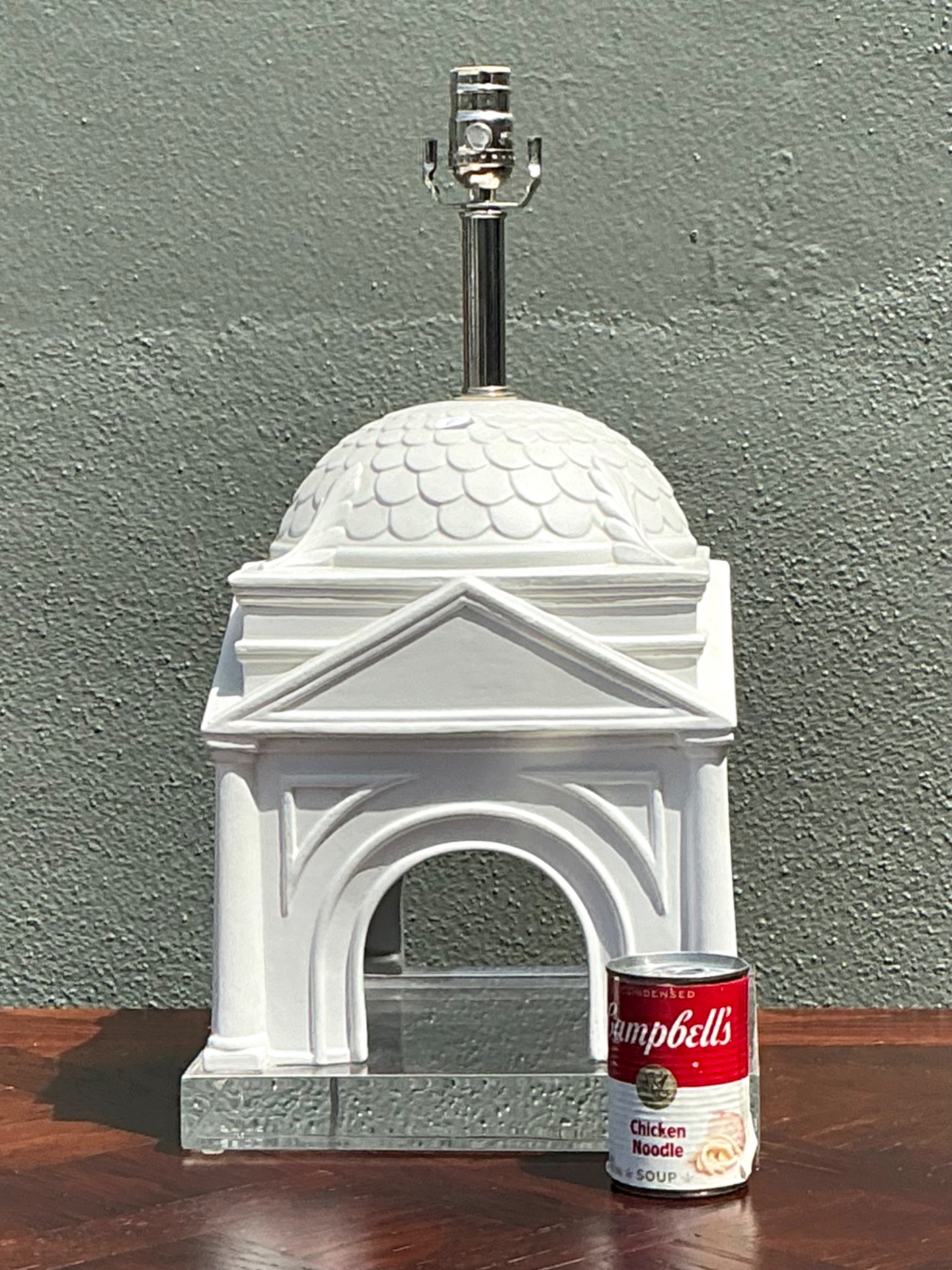 Vintage Architectural Ceramic Table Lamp - Back view
