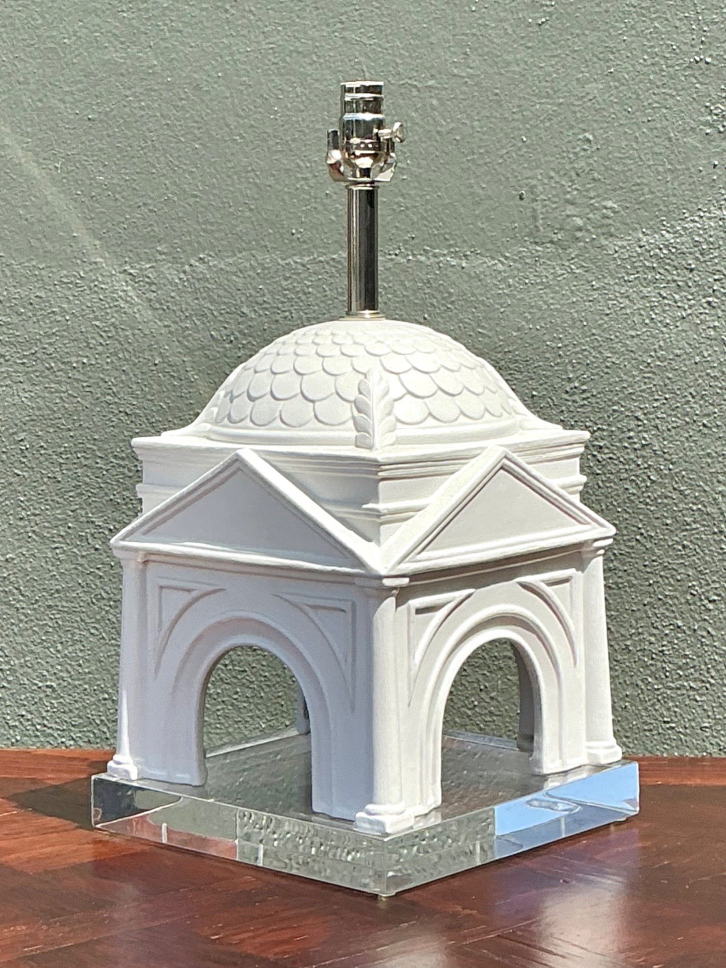 Vintage Architectural Ceramic Table Lamp - Top view