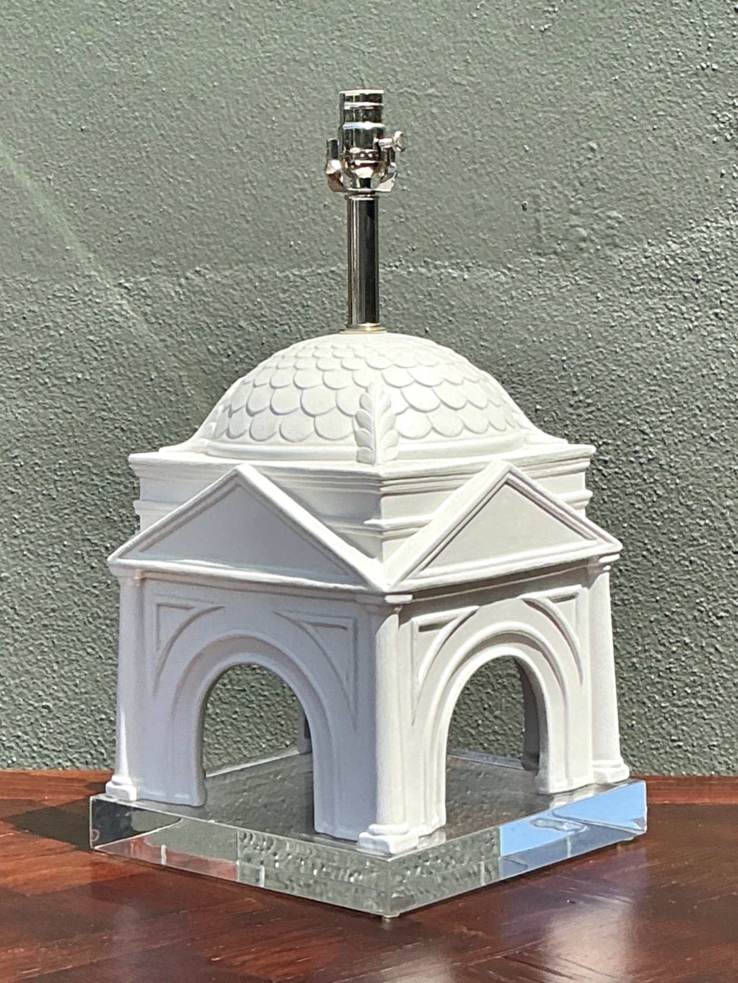 Vintage Architectural Ceramic Table Lamp - Side view