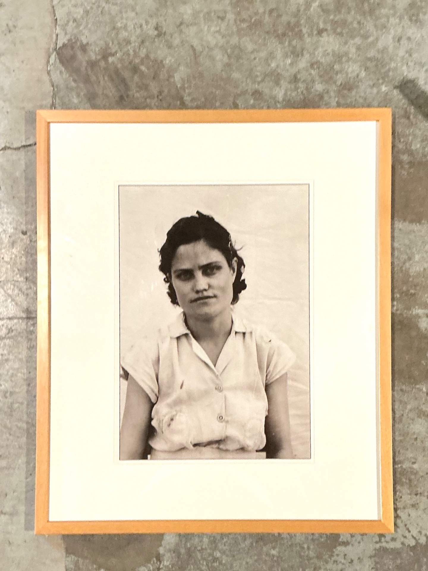 Vintage Black and White Portrait Photograph - Side view