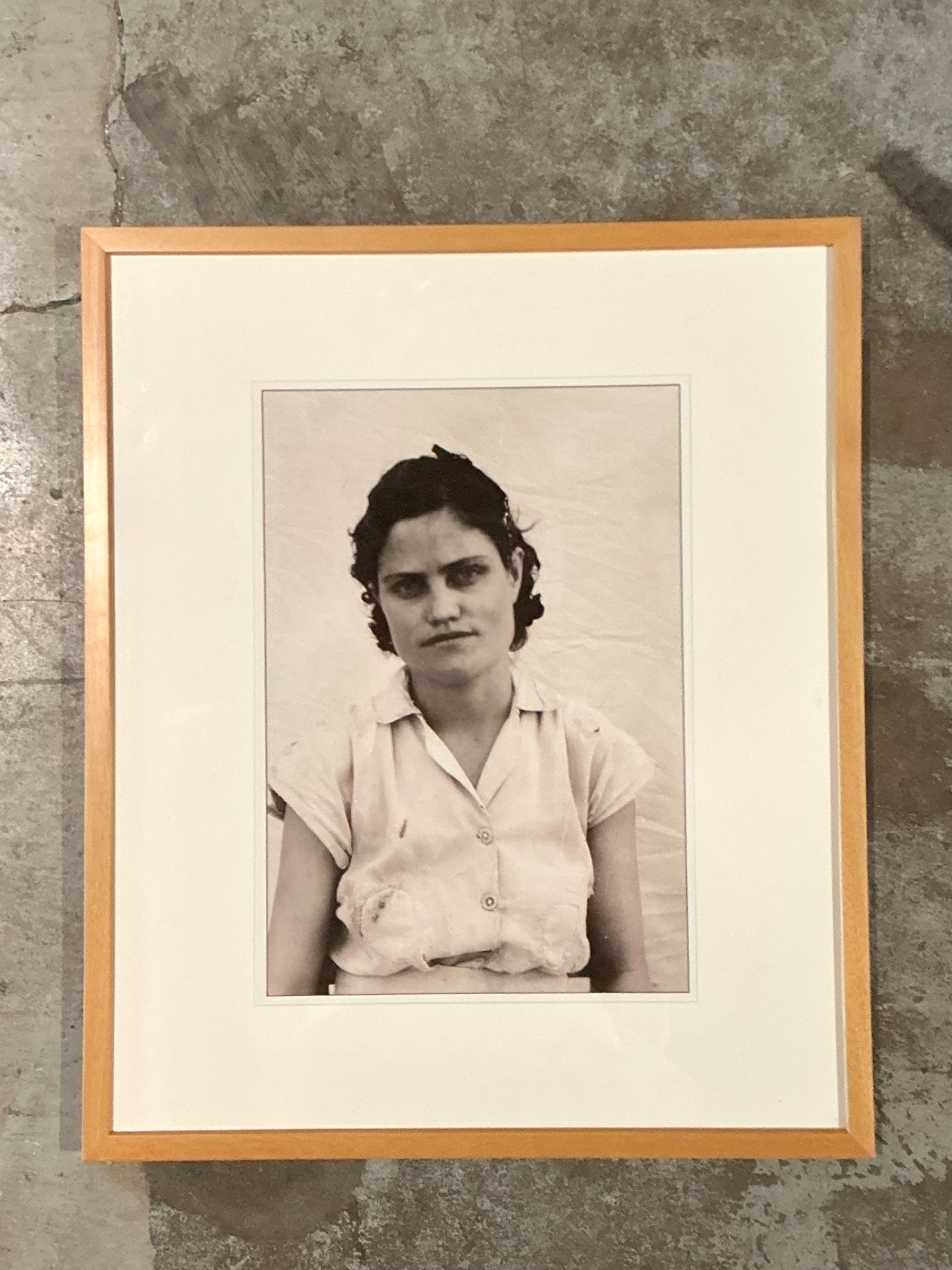 Vintage Black and White Portrait Photograph - Back view