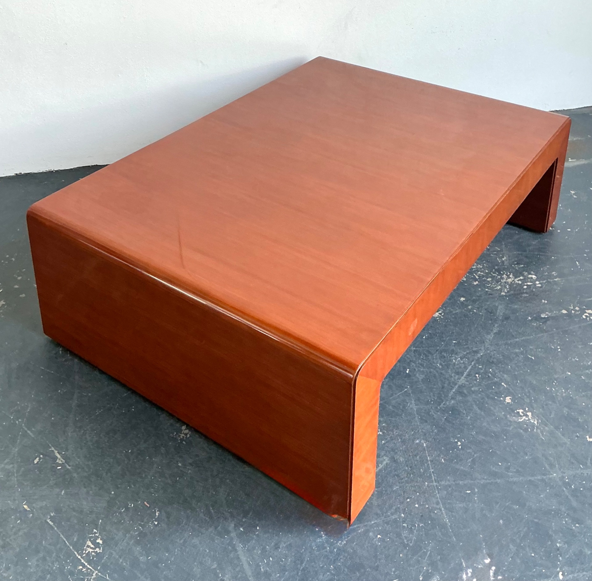 Vintage Ralph Lauren “Dalton” Waterfall Wood Coffee Table - Detail view