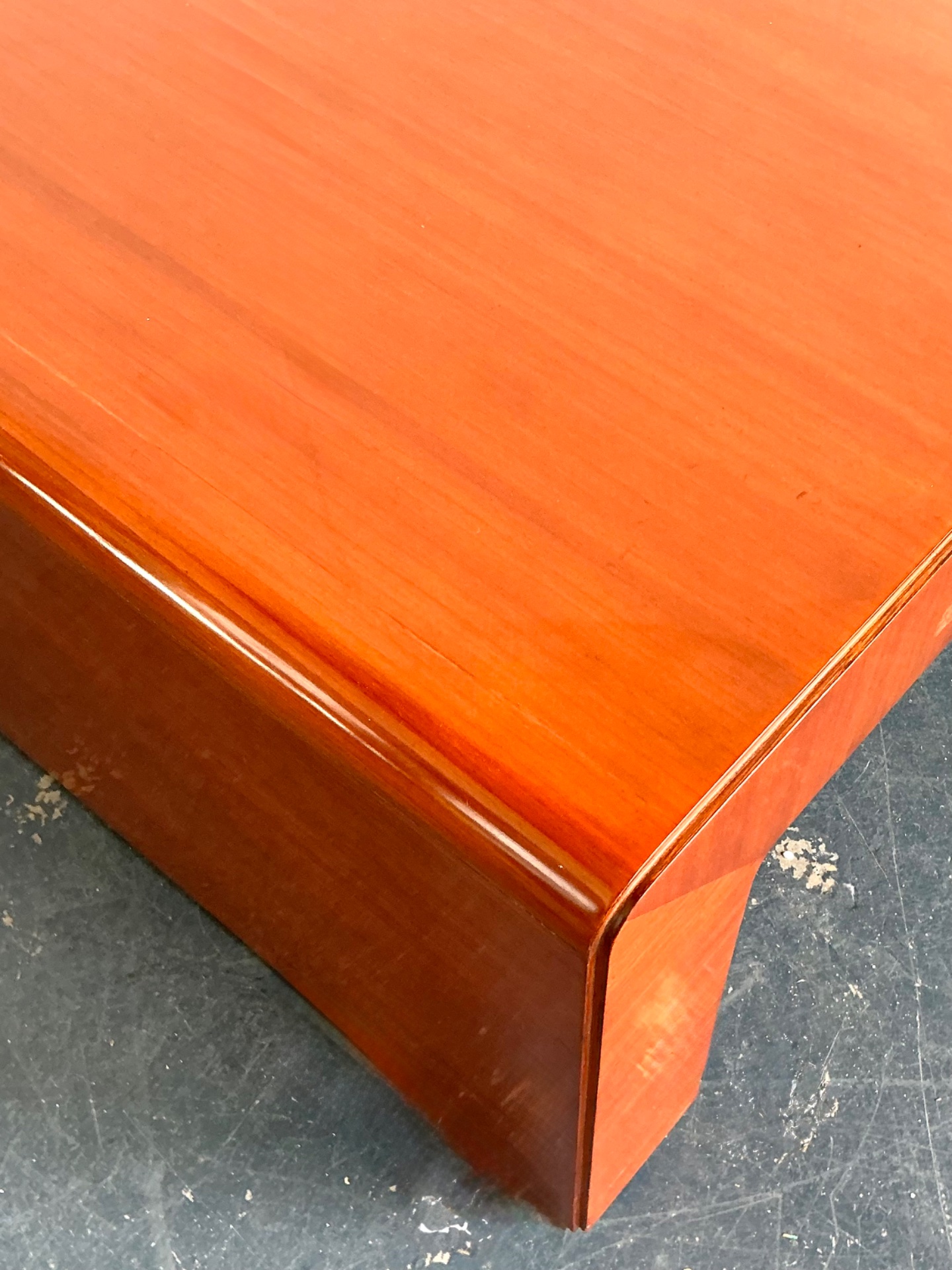 Vintage Ralph Lauren “Dalton” Waterfall Wood Coffee Table - Back view