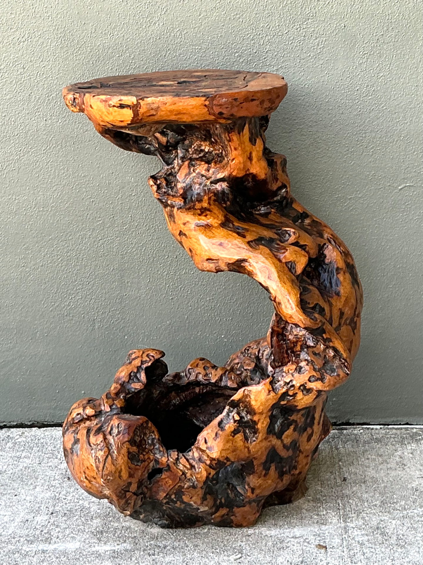 Vintage Japanese Twisted Root Pedestal - Detail view