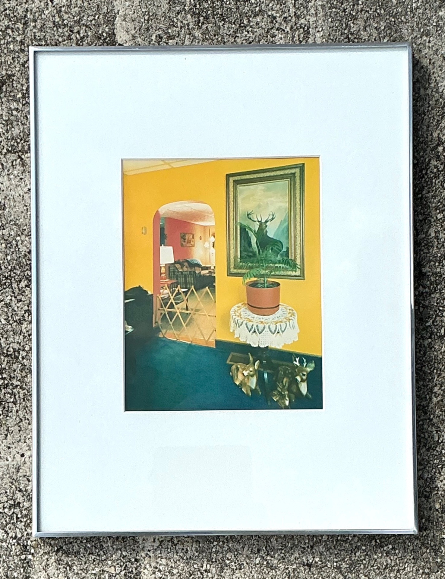 Vintage Framed Interior Photograph - Detail view