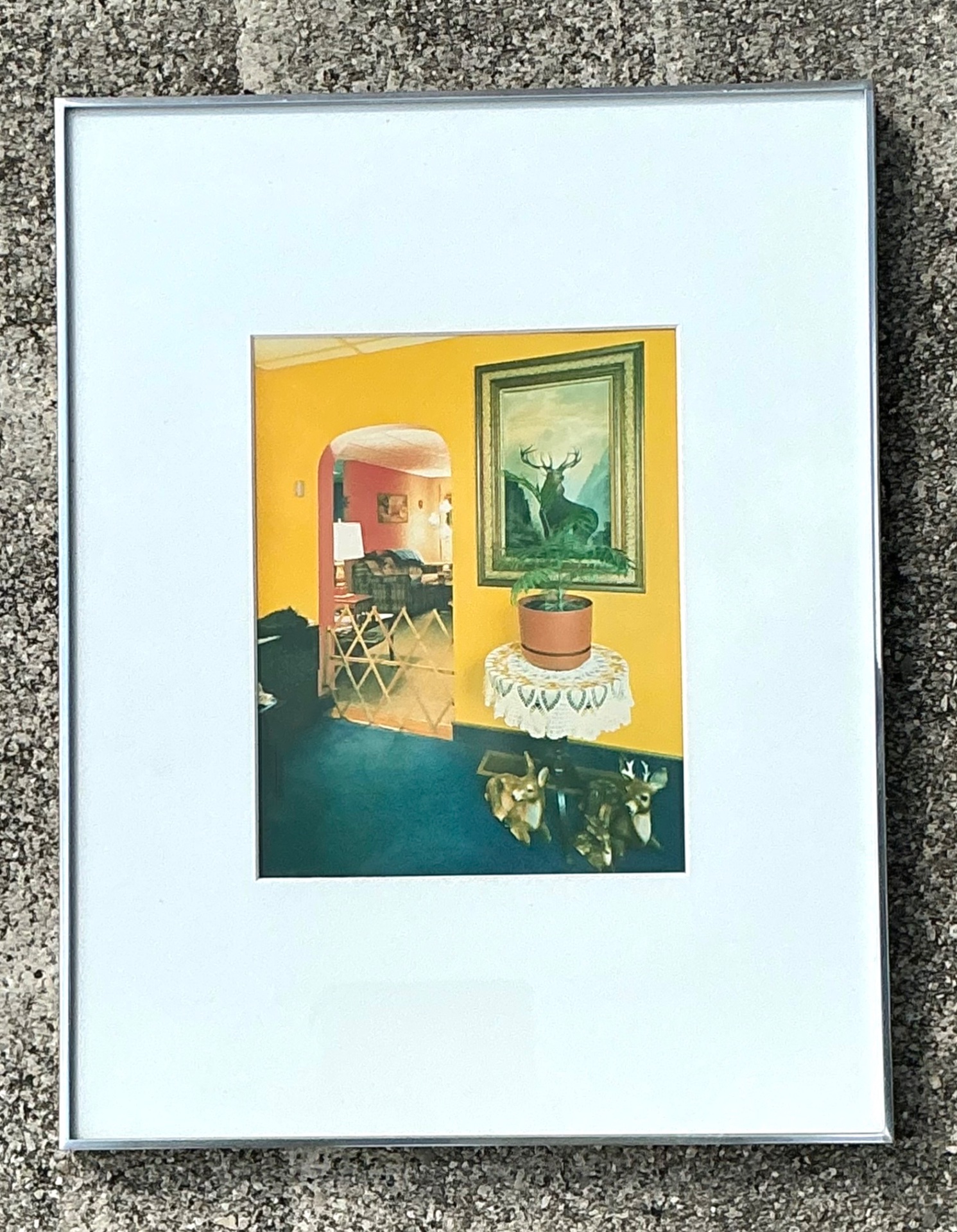 Vintage Framed Interior Photograph - Side view