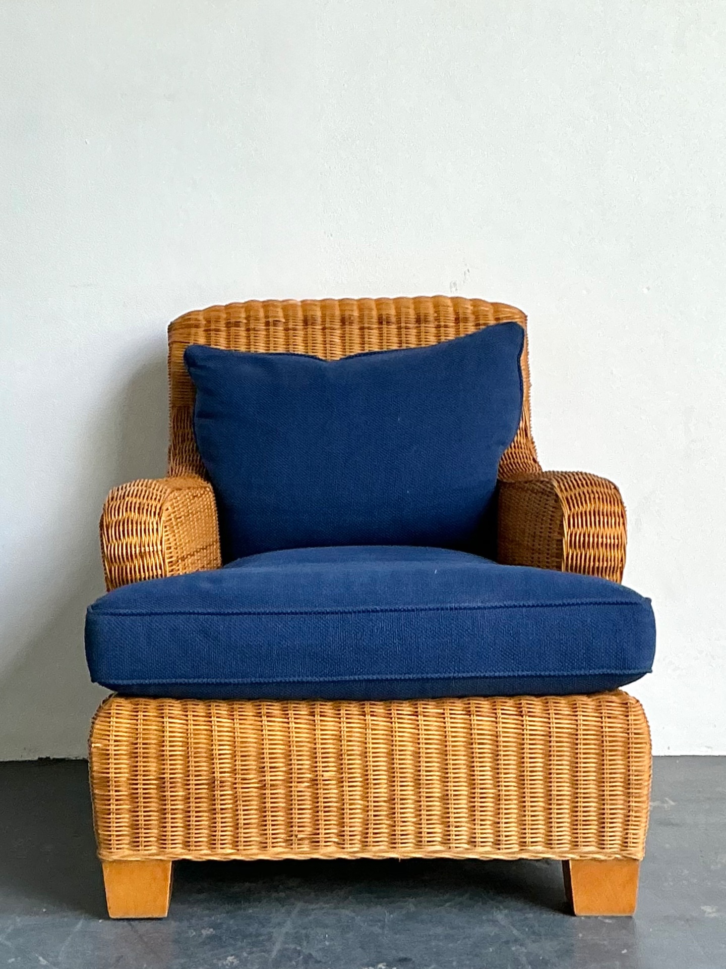 Vintage Ralph Lauren Woven Rattan Lounge Chair - Detail view