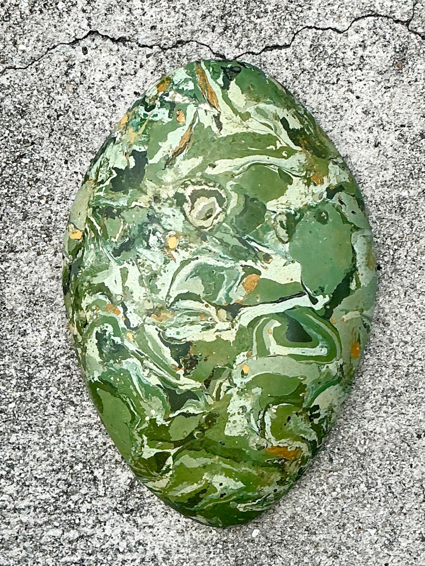 Vintage Italian Scagliola Pigmented Plaster Turtle Shell - 12.5W x 18.25H - Top view
